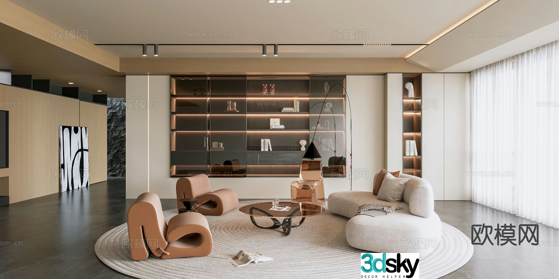 Modern living room 3d model