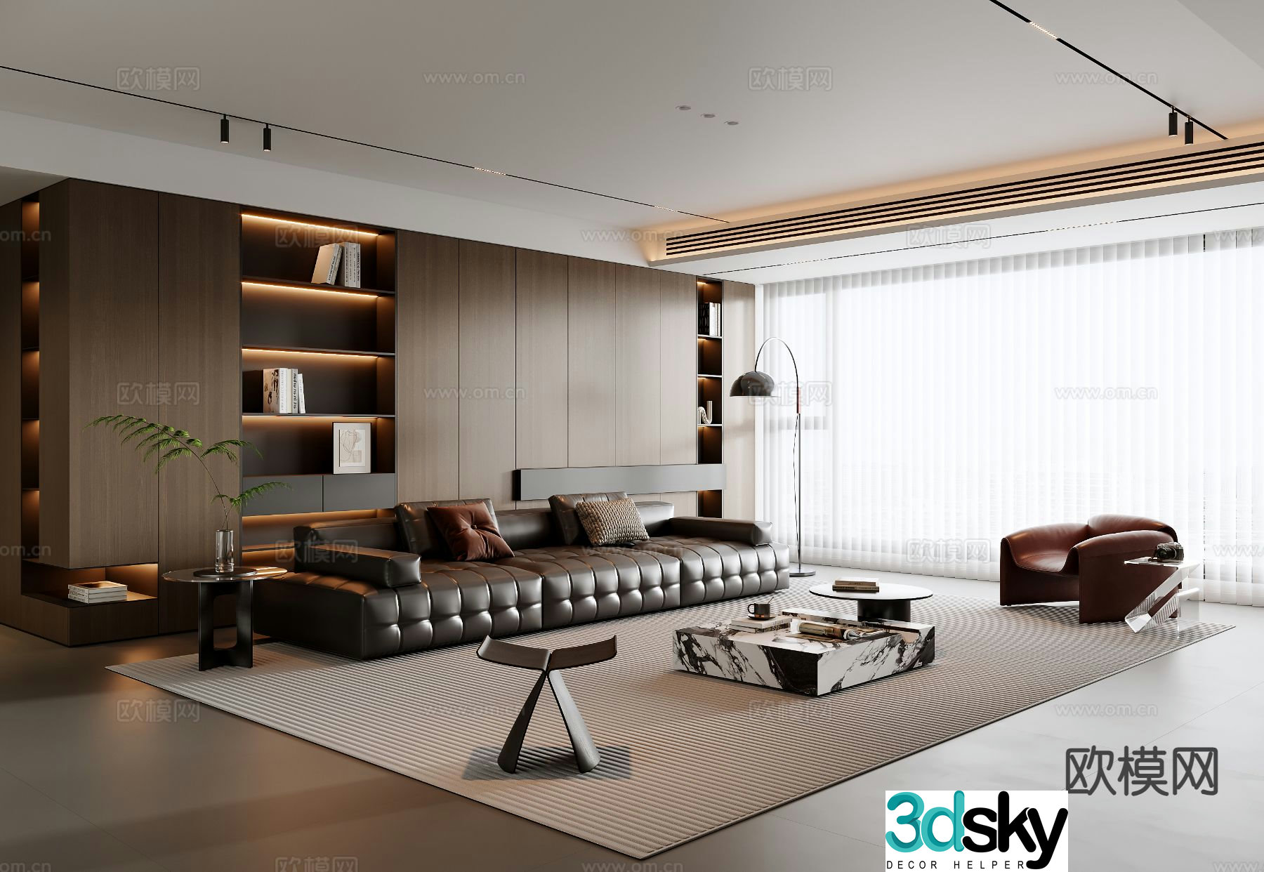 Italian living room 3d model
