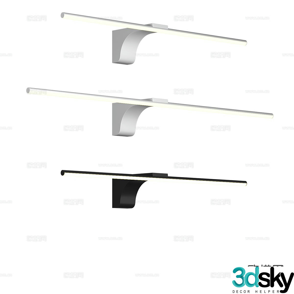 Mirror headlight wall lamp 3d model