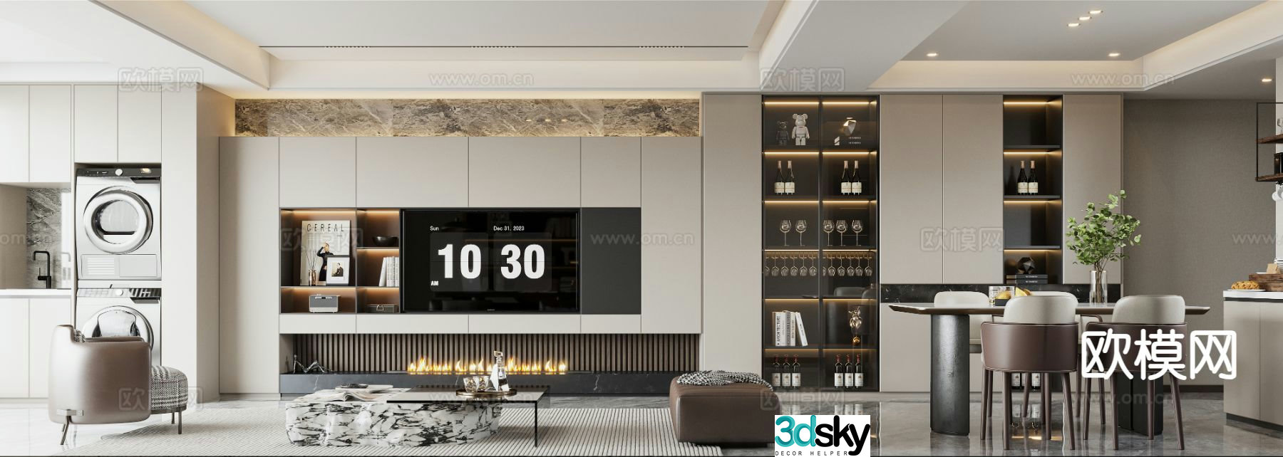 Italian restaurant 3d model