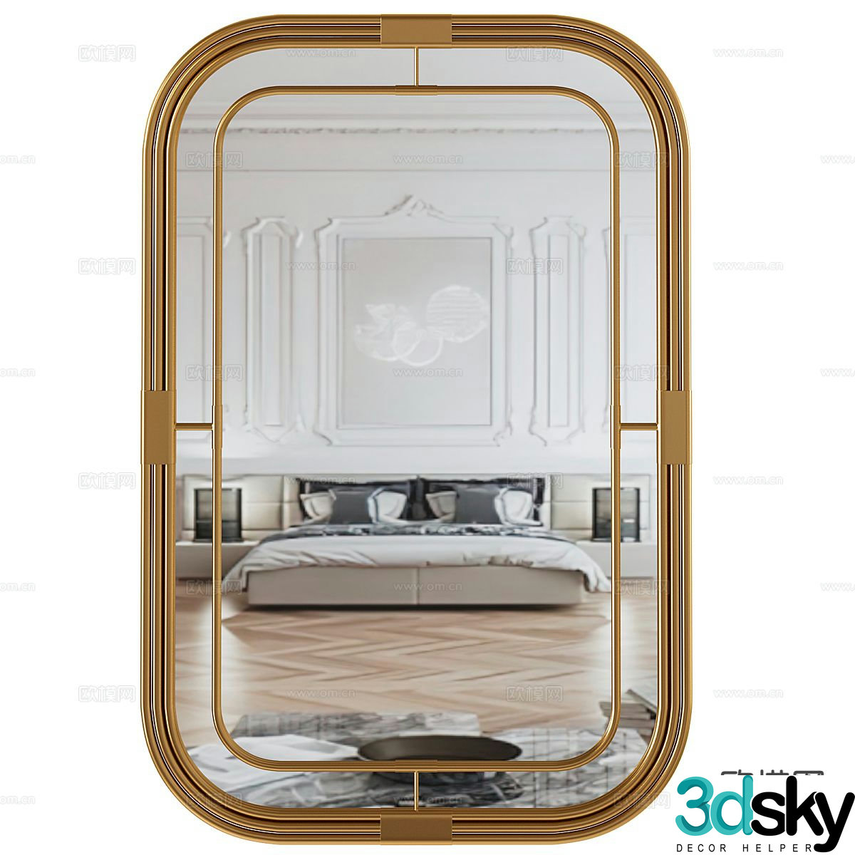 mirror hanging mirror decorative mirror 3d model