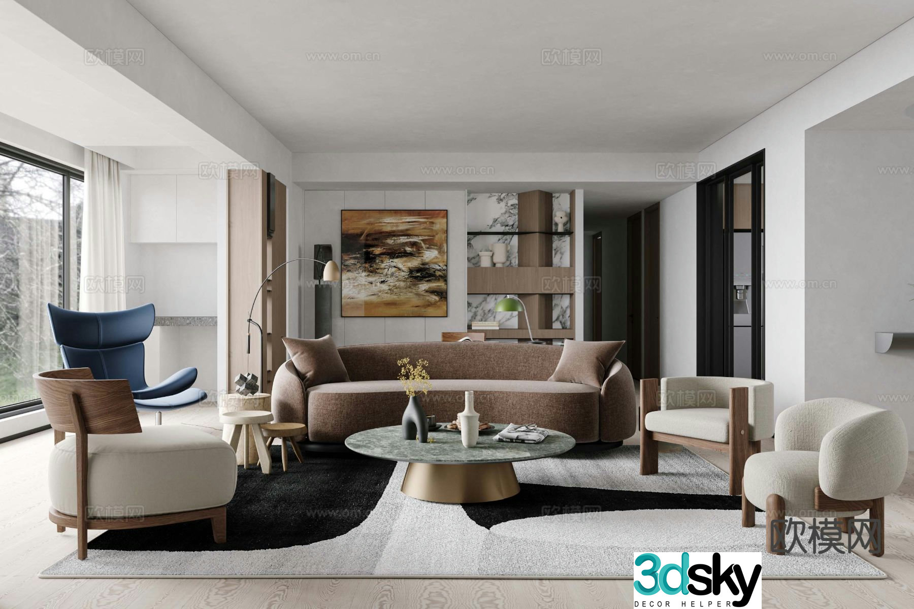 Modern living room 3d model