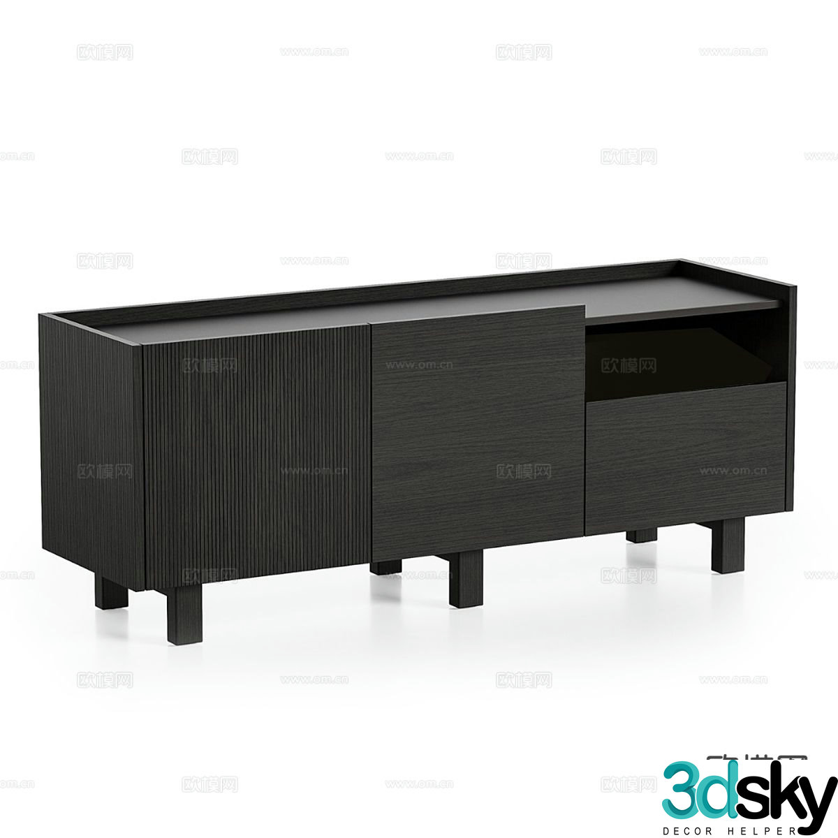 Modern minimalist TV cabinet 3d model