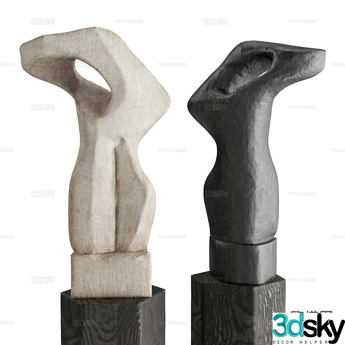 Modern sculpture ornaments artwork sculpture installation 3d model