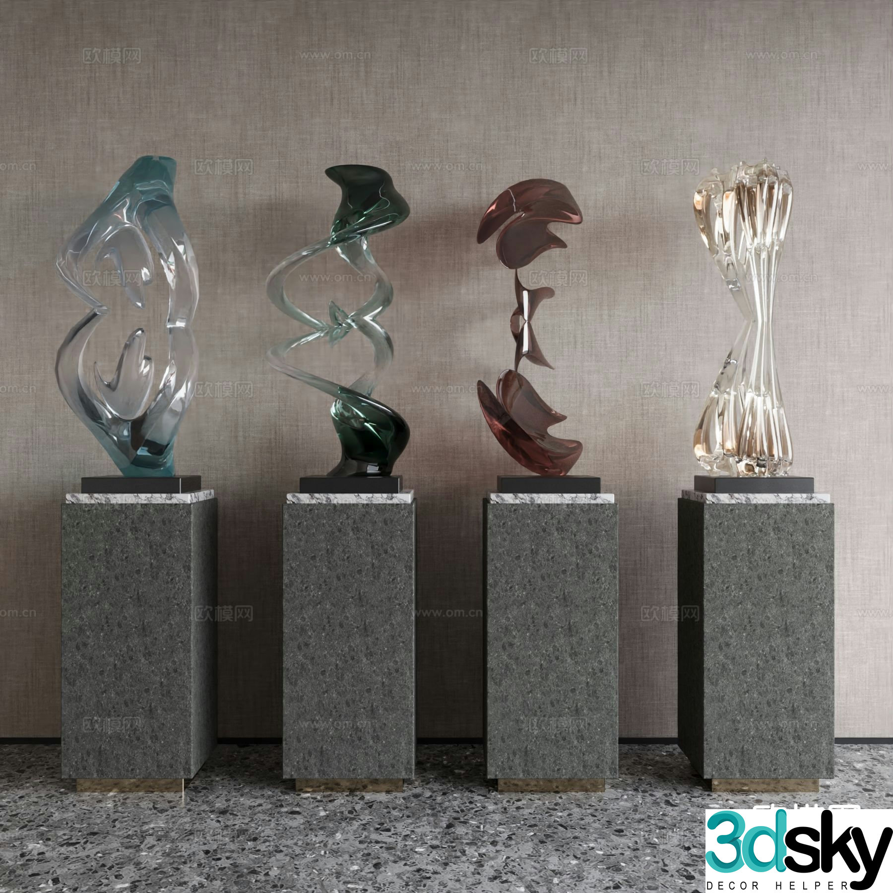 Art sculpture abstract sculpture 3d model