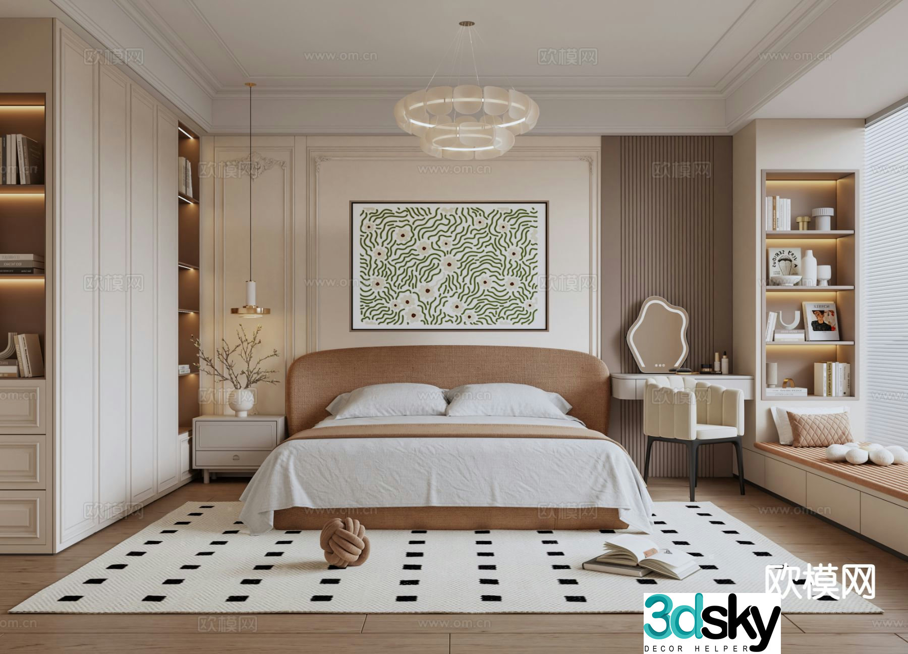 French bedroom master bedroom 3d model