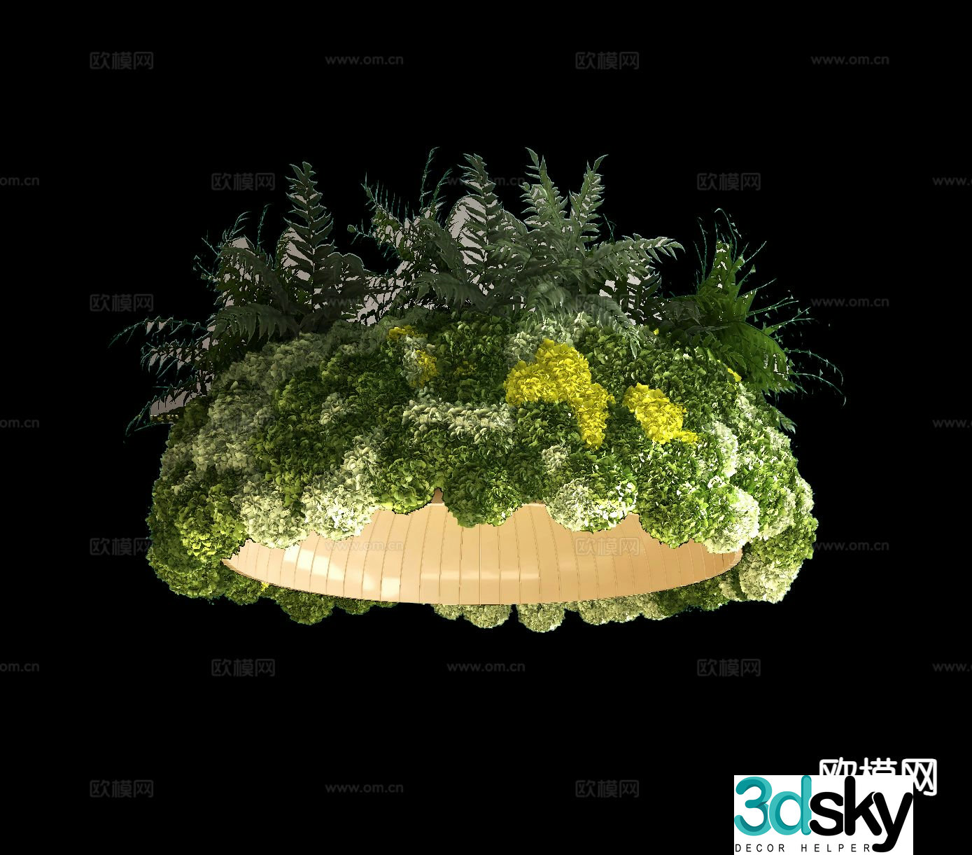Modern plant chandelier 3d model