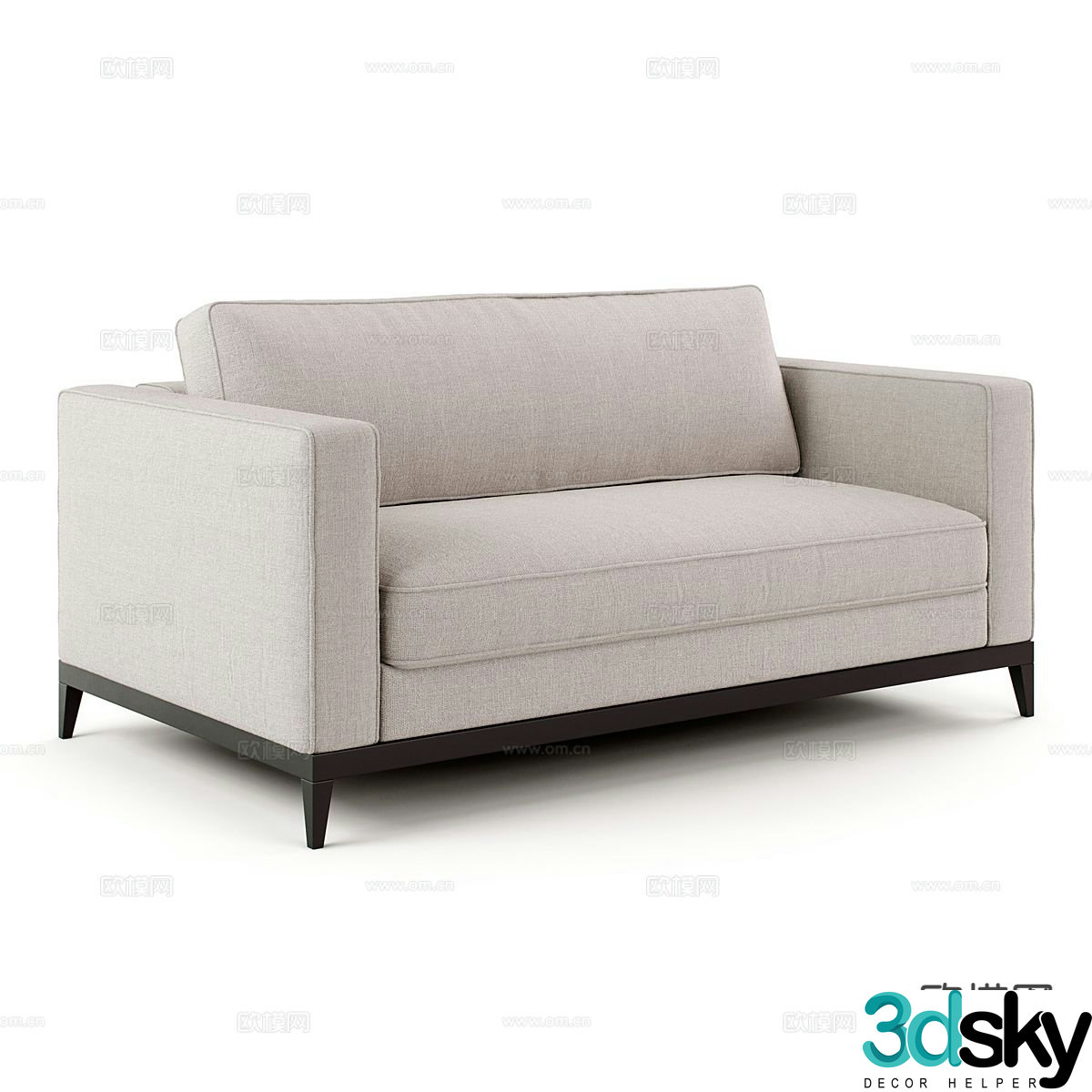 Modern minimalist sofa double sofa 3d model