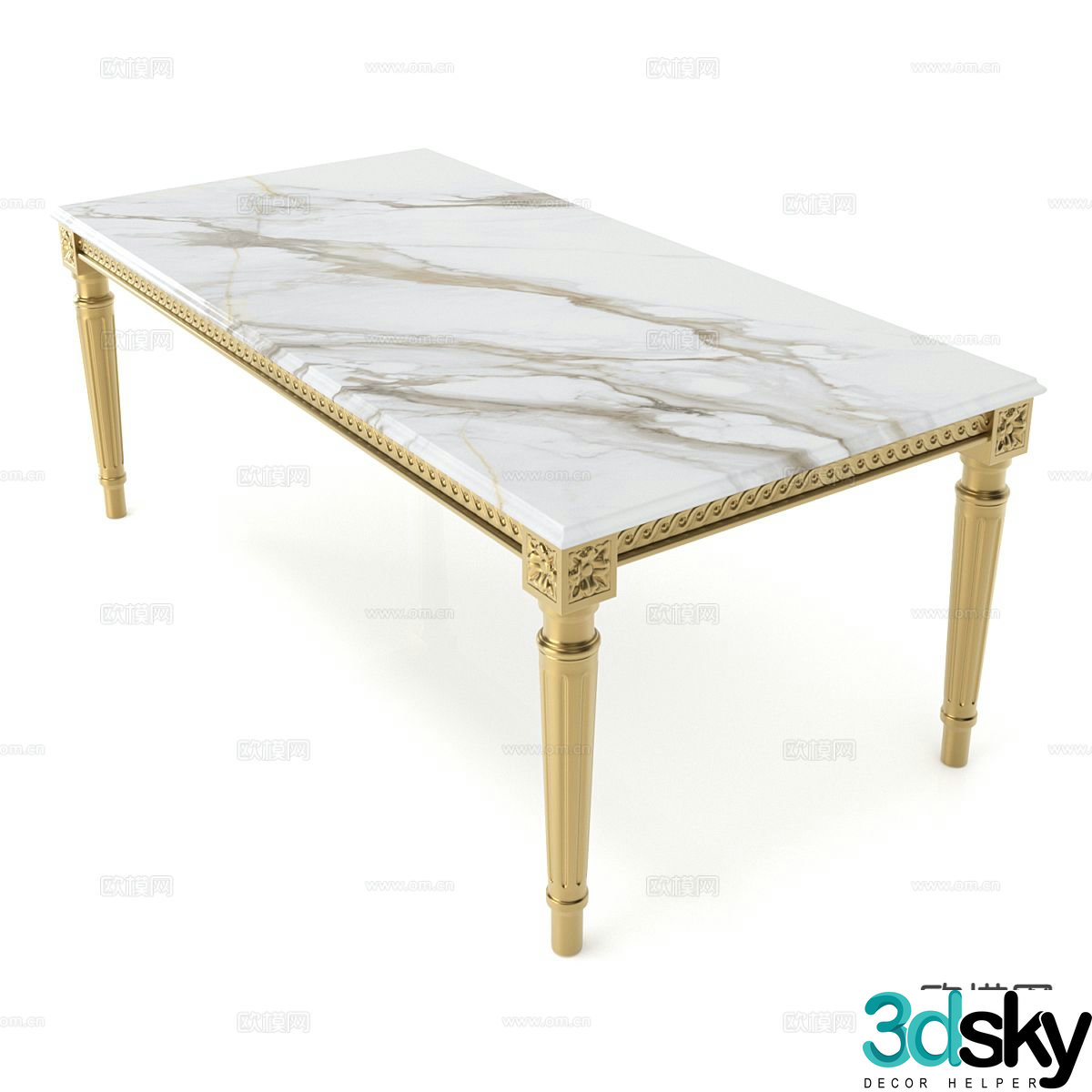 French coffee table 3d model