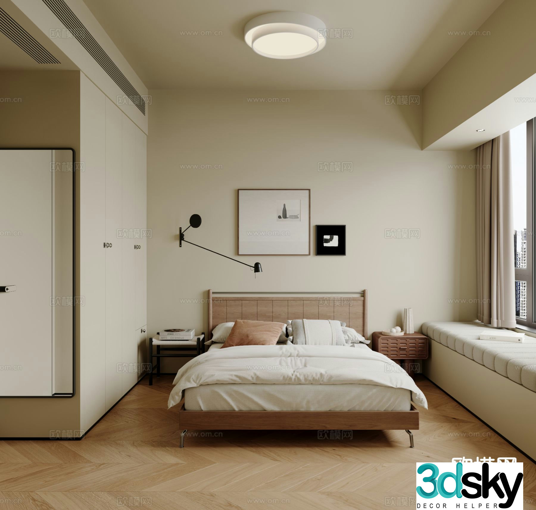 Medieval style bedroom second bedroom 3D model