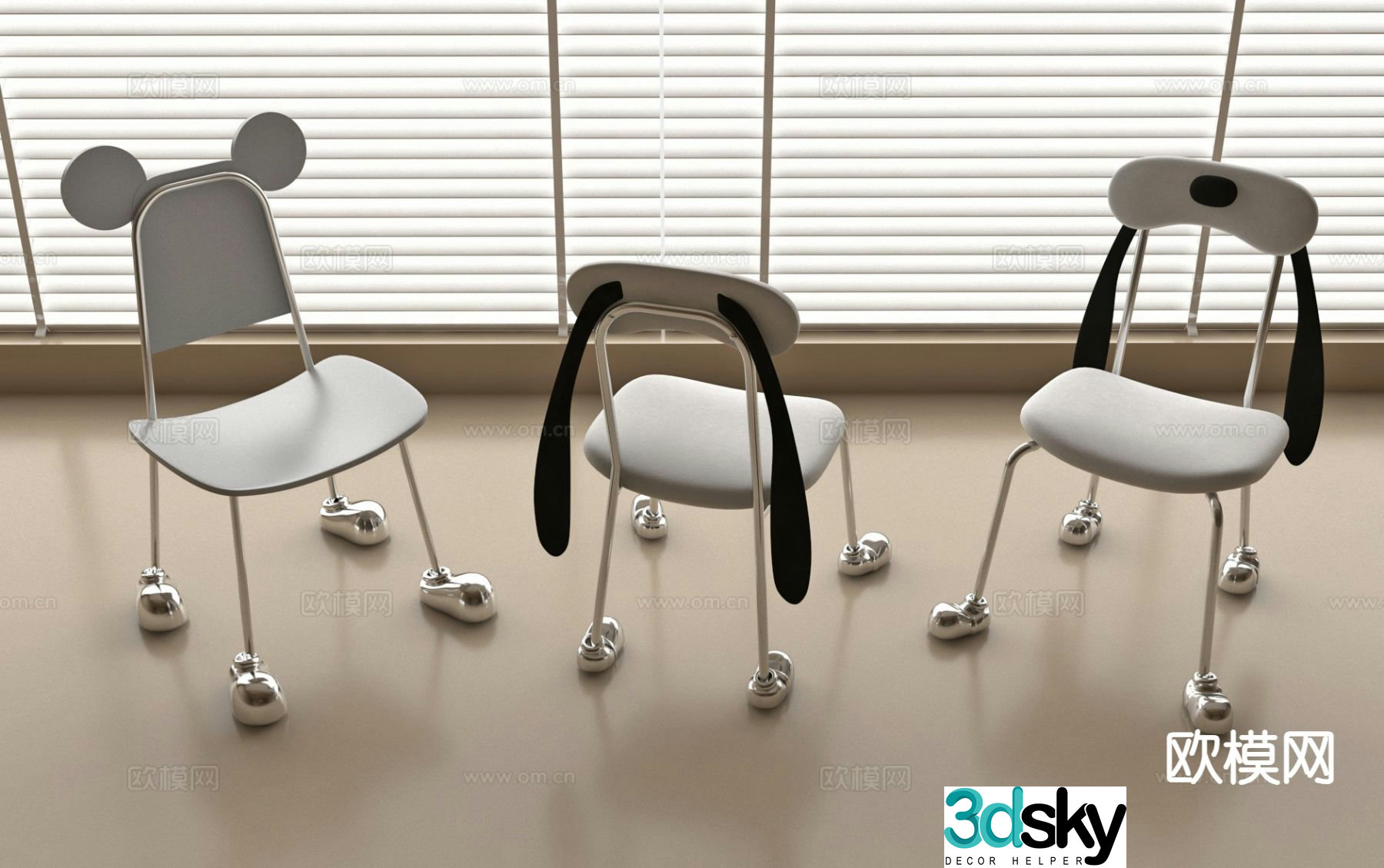 Single chair children’s chair fun chair 3d model