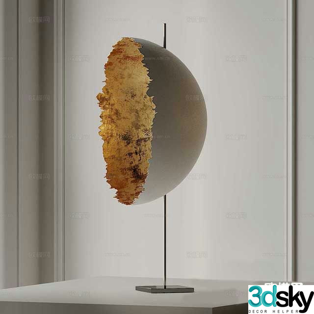Italian eggshell table lamp 3d model