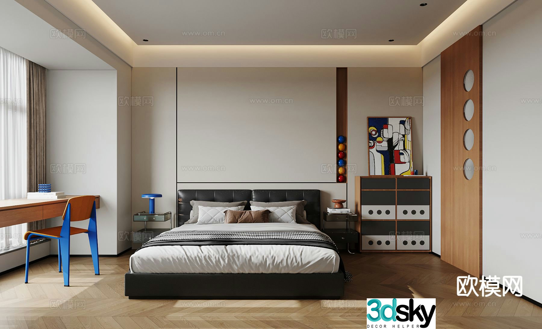 Dopamine bedroom master bedroom 3d model