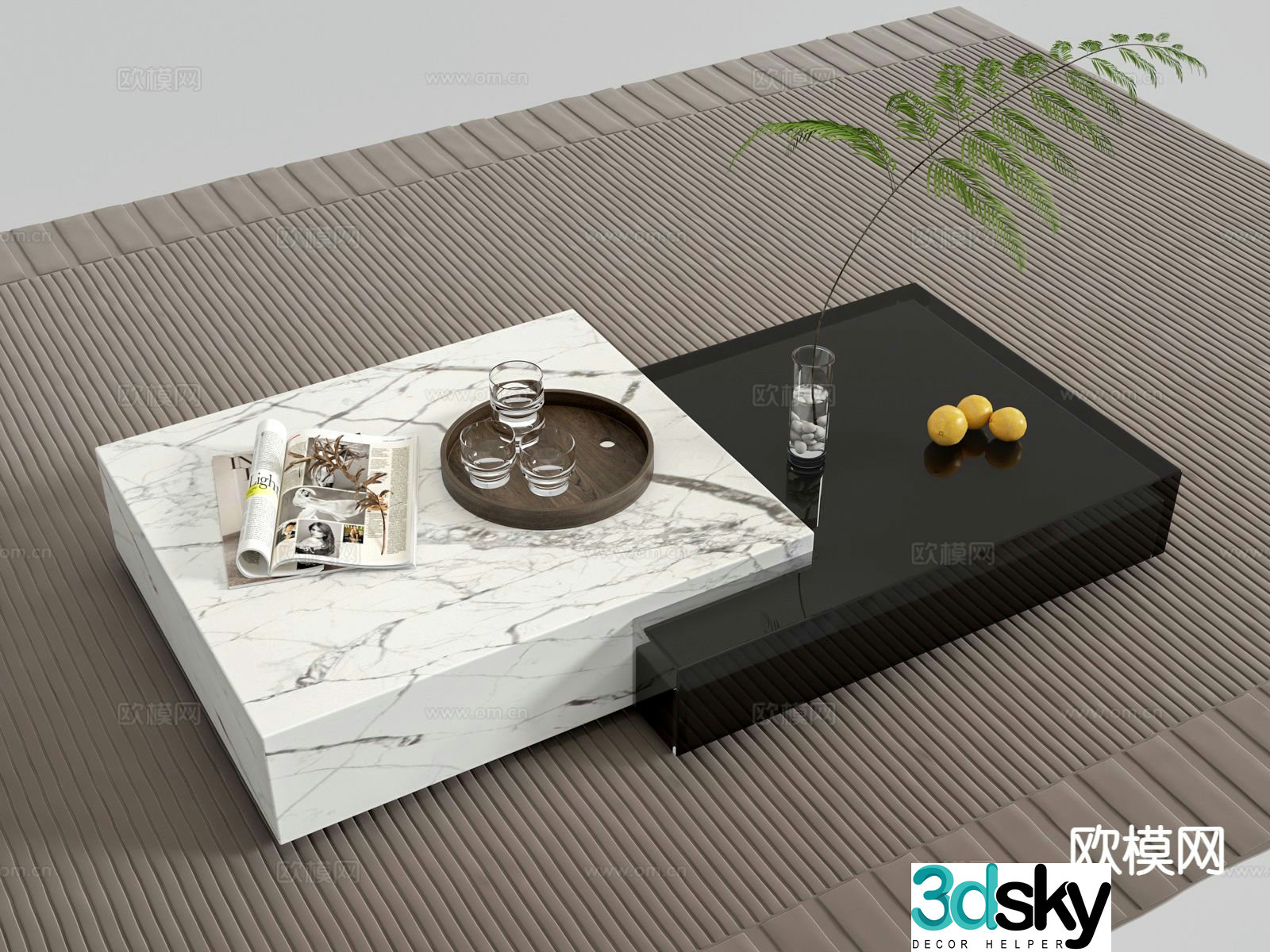 Italian coffee table 3d model