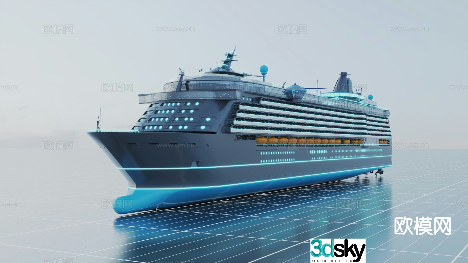 cruise ship ship ship transport 3d model