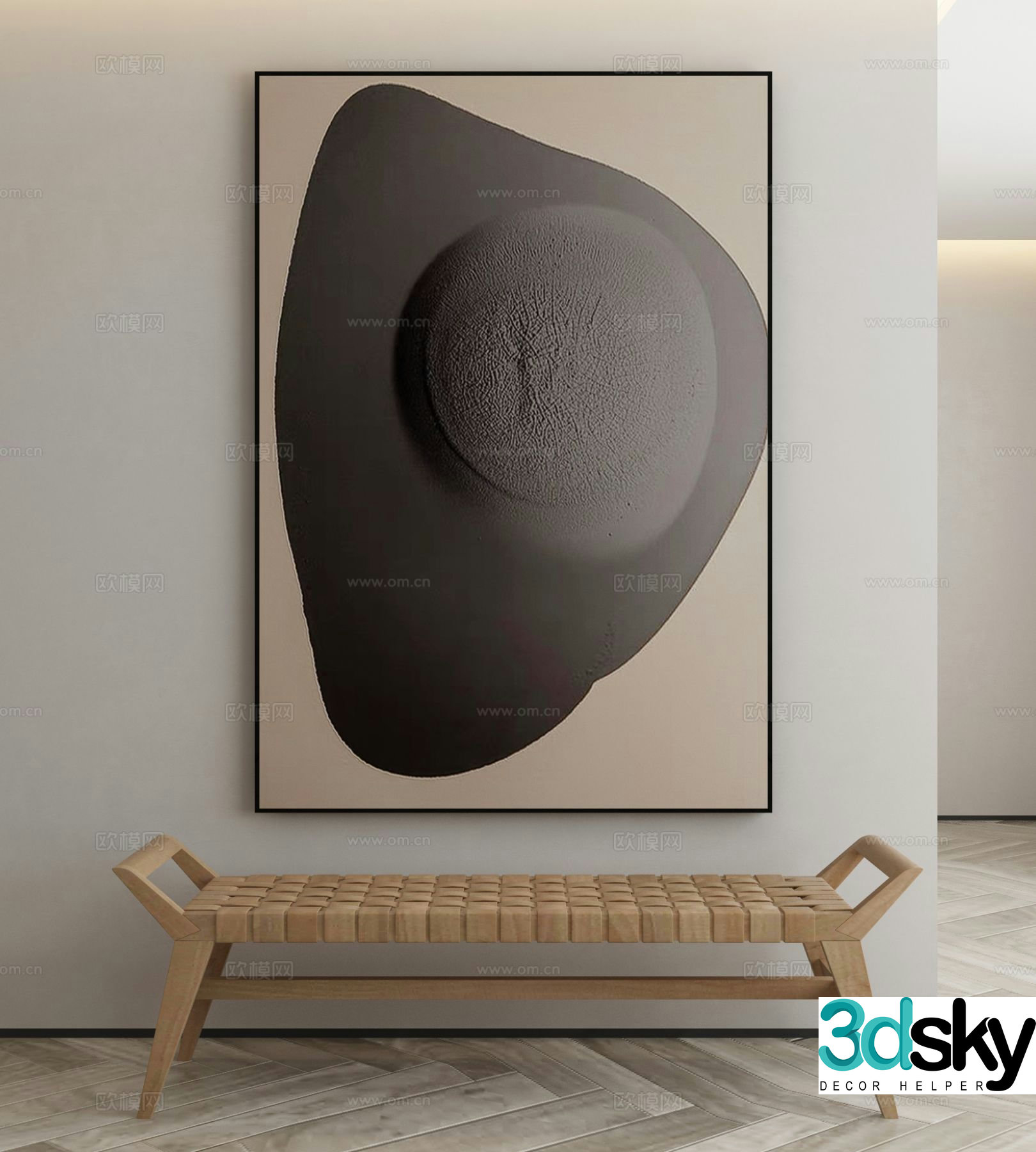 Decorative painting art painting hanging painting 3d model