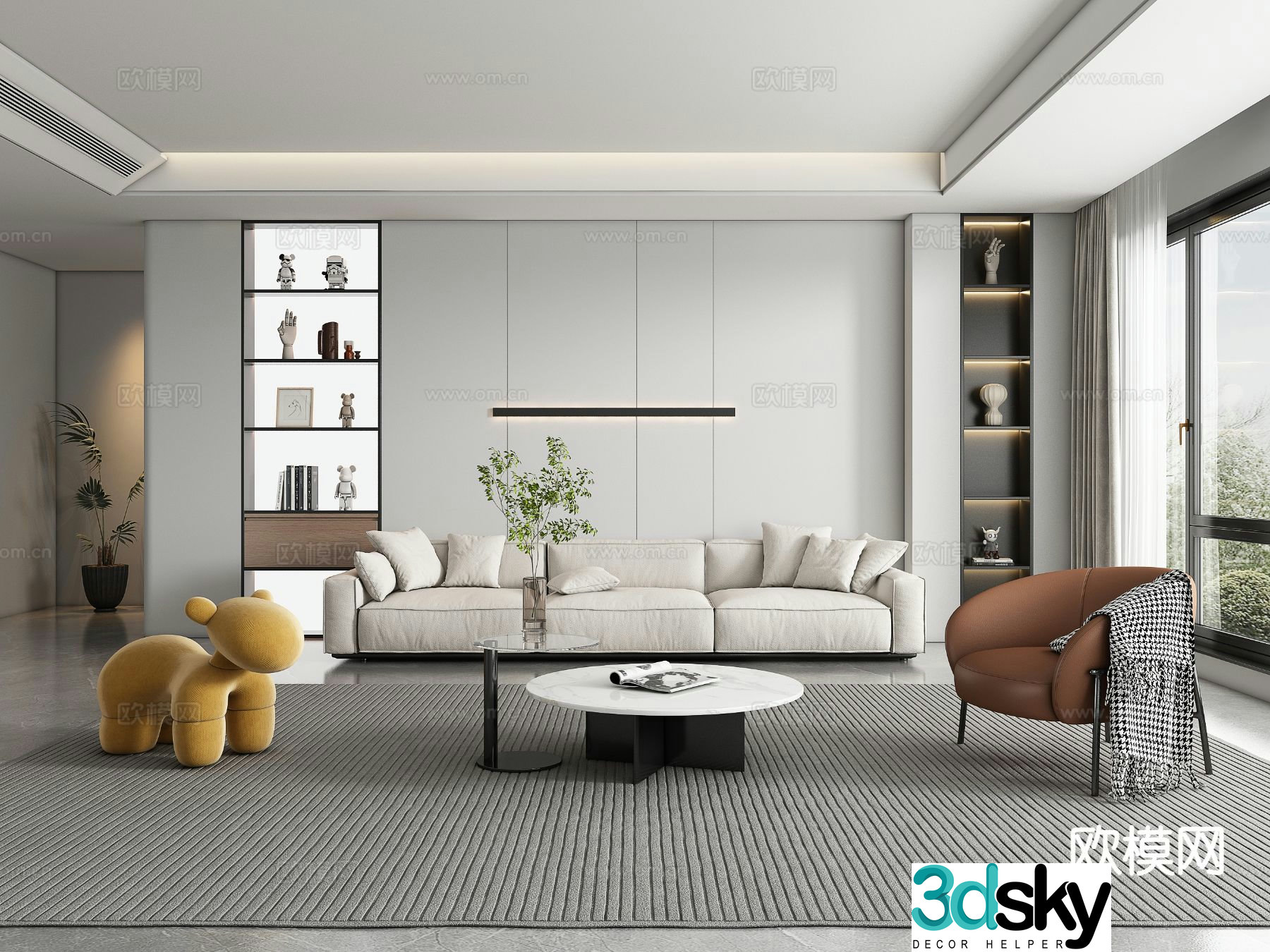 Modern living room 3d model