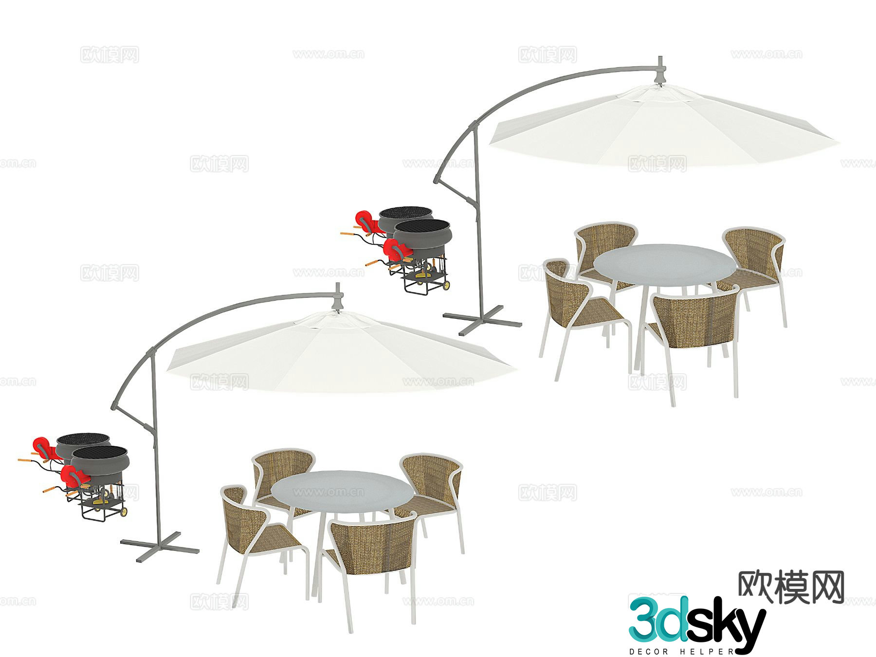 Outdoor tables and chairs camping tables and chairs 3d model