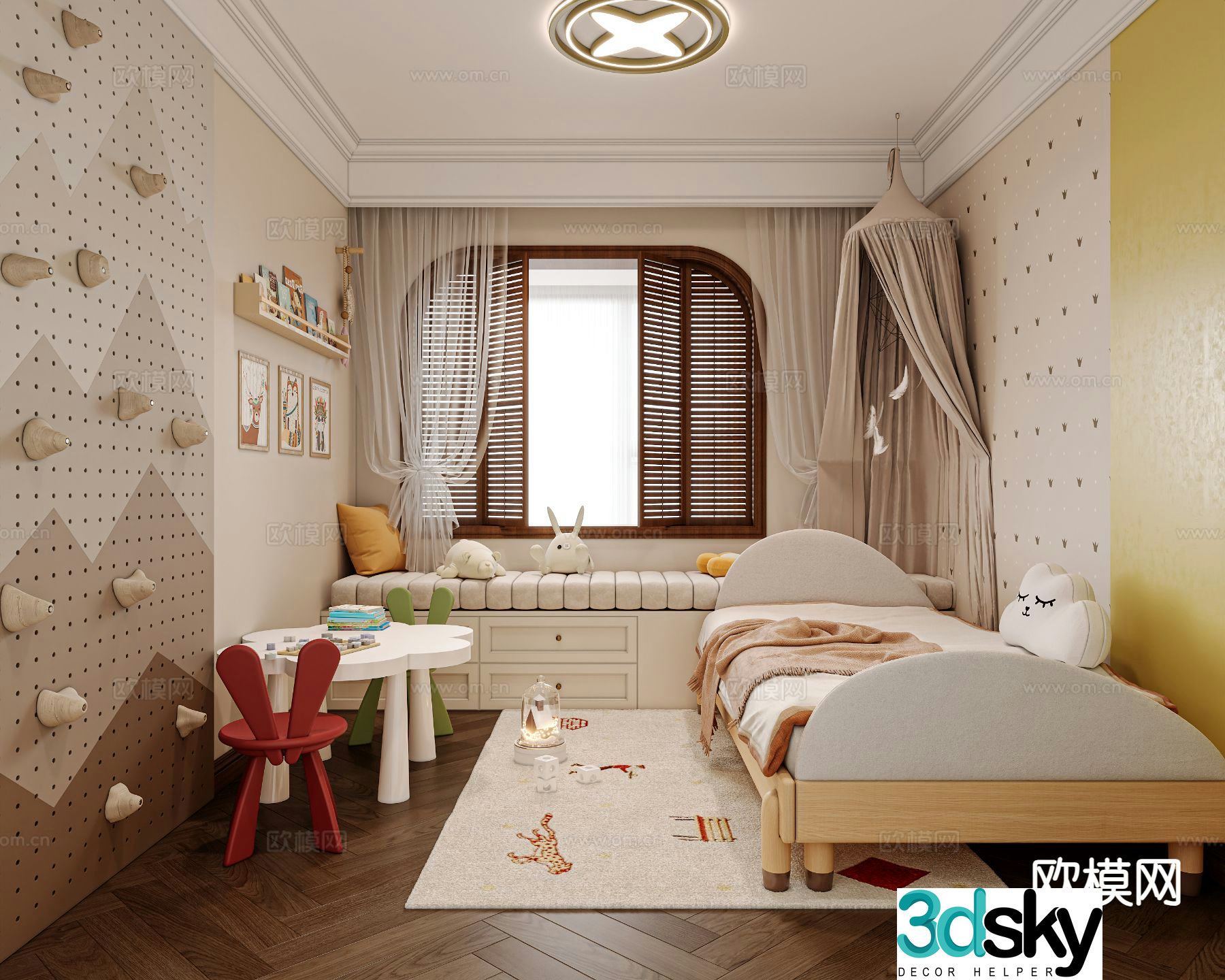 French style children’s room children’s room 3d model