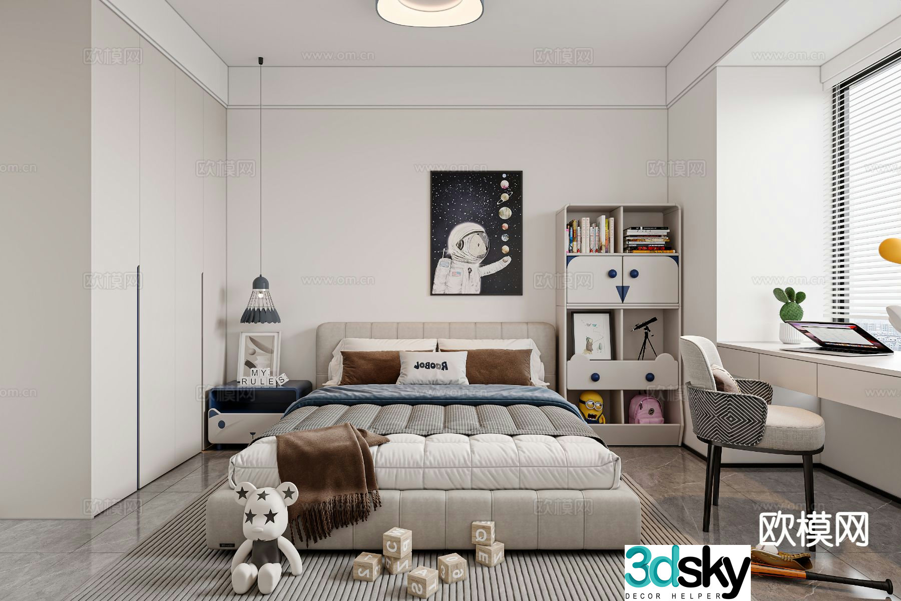 Modern children’s room 3d model