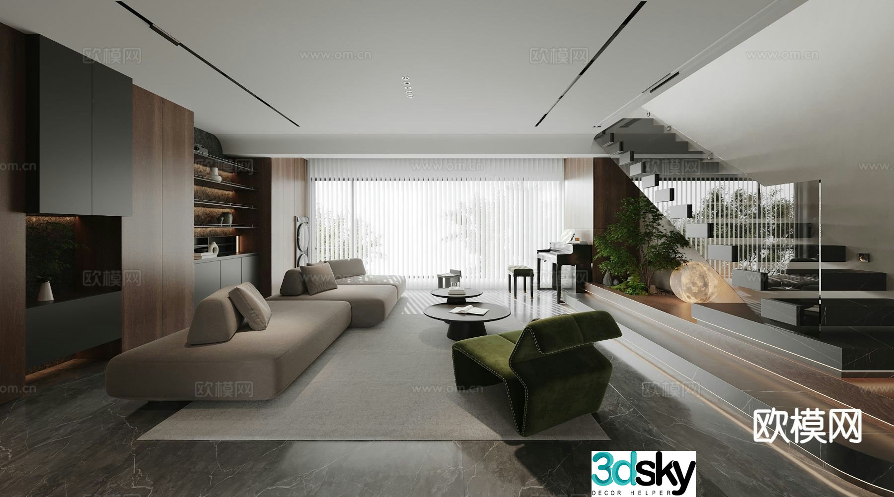 Italian restaurant 3d model
