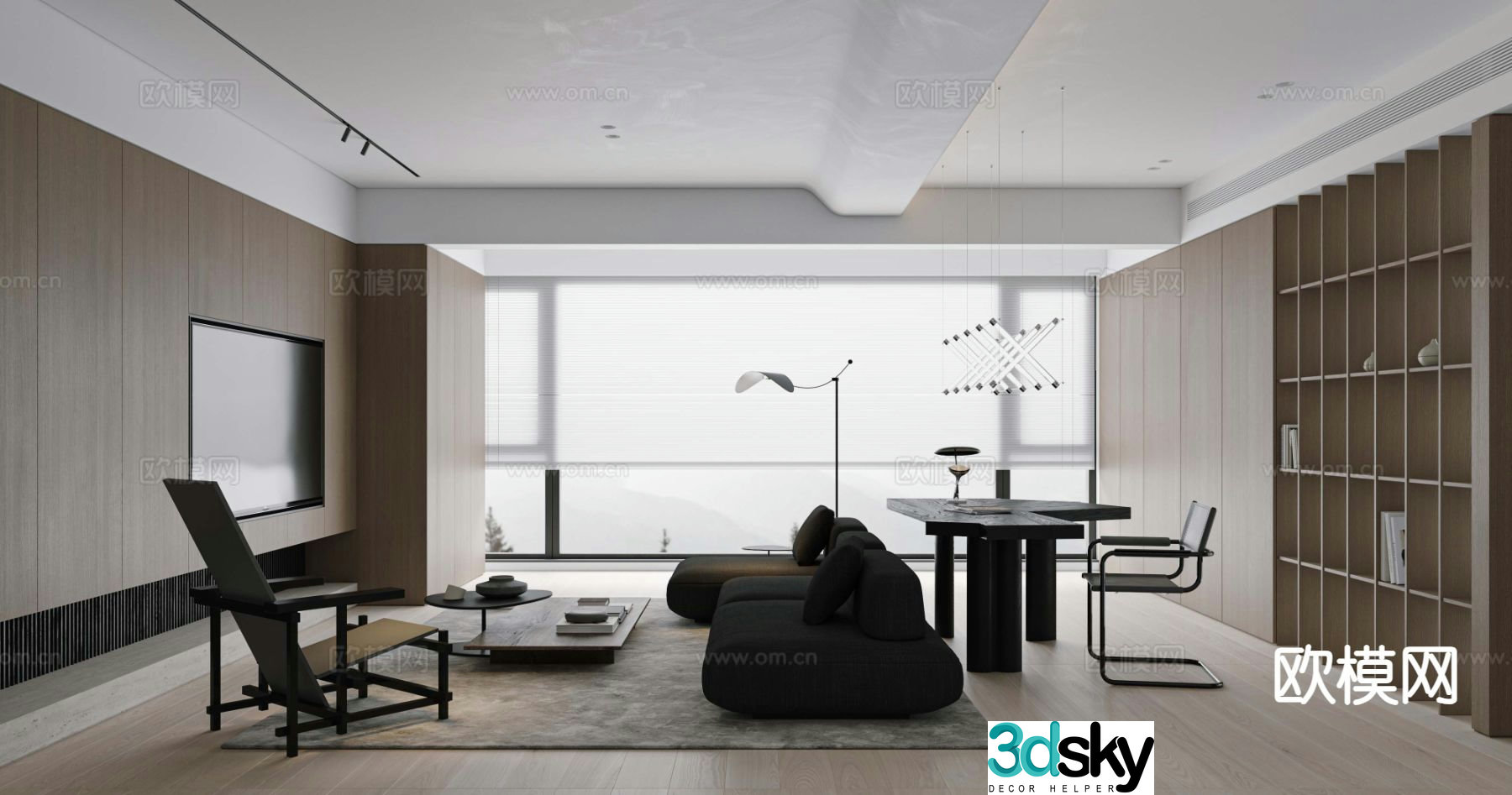 Modern living room 3d model