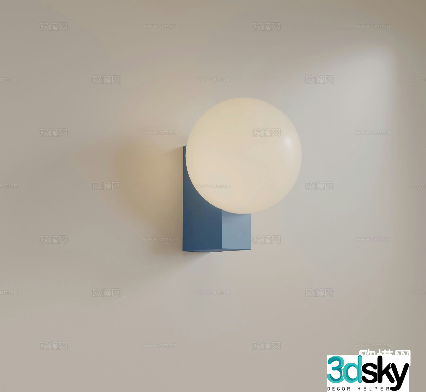 Modern wall light 3d model