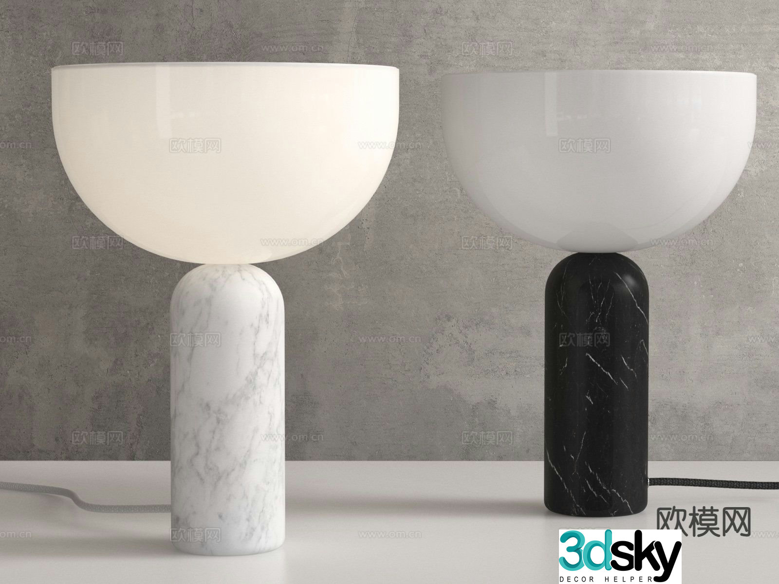 Creative table lamp bedside table lamp 3d model