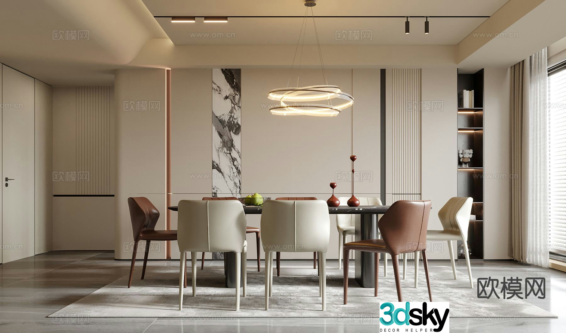 Modern restaurant 3d model