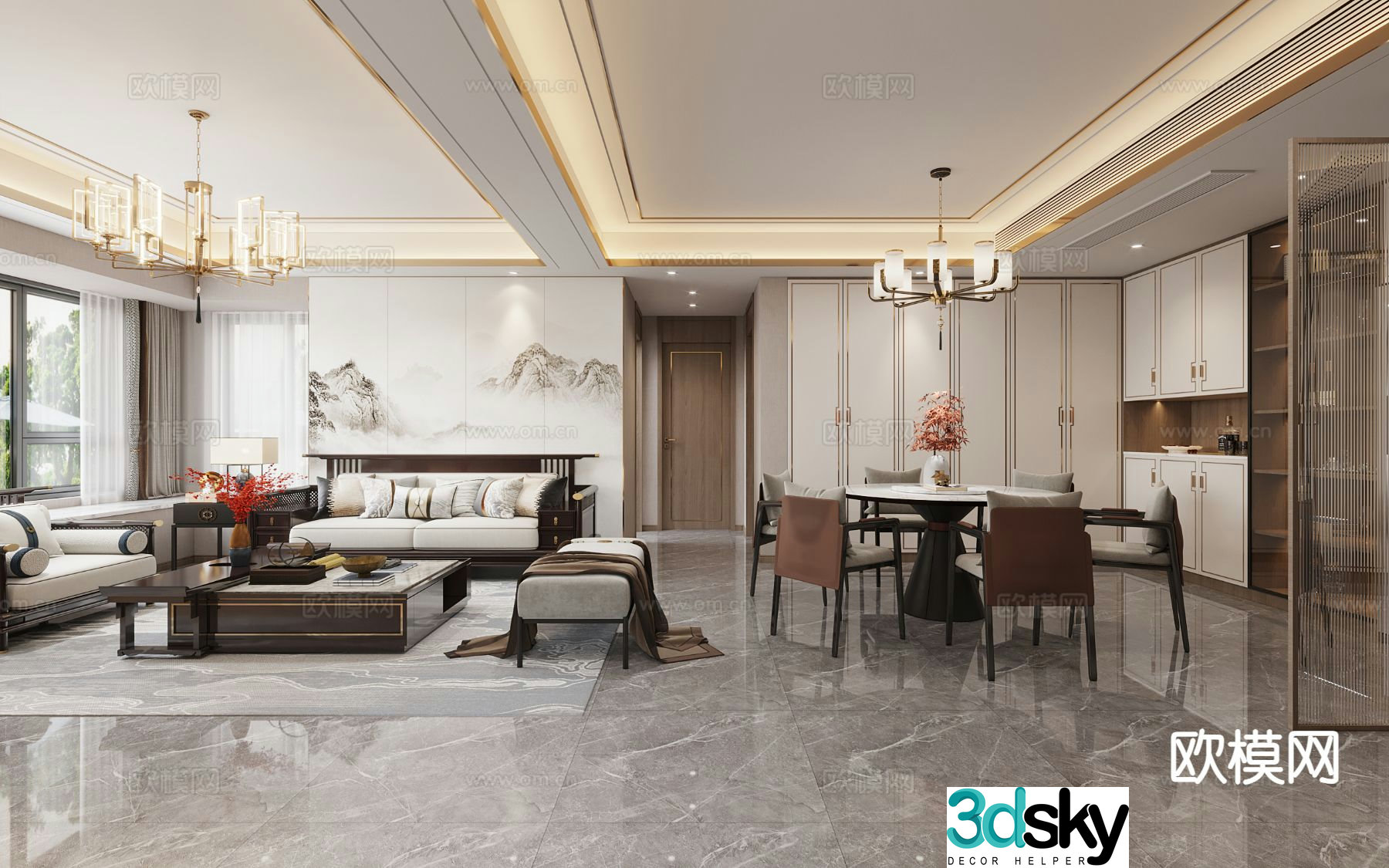 New Chinese restaurant 3D model