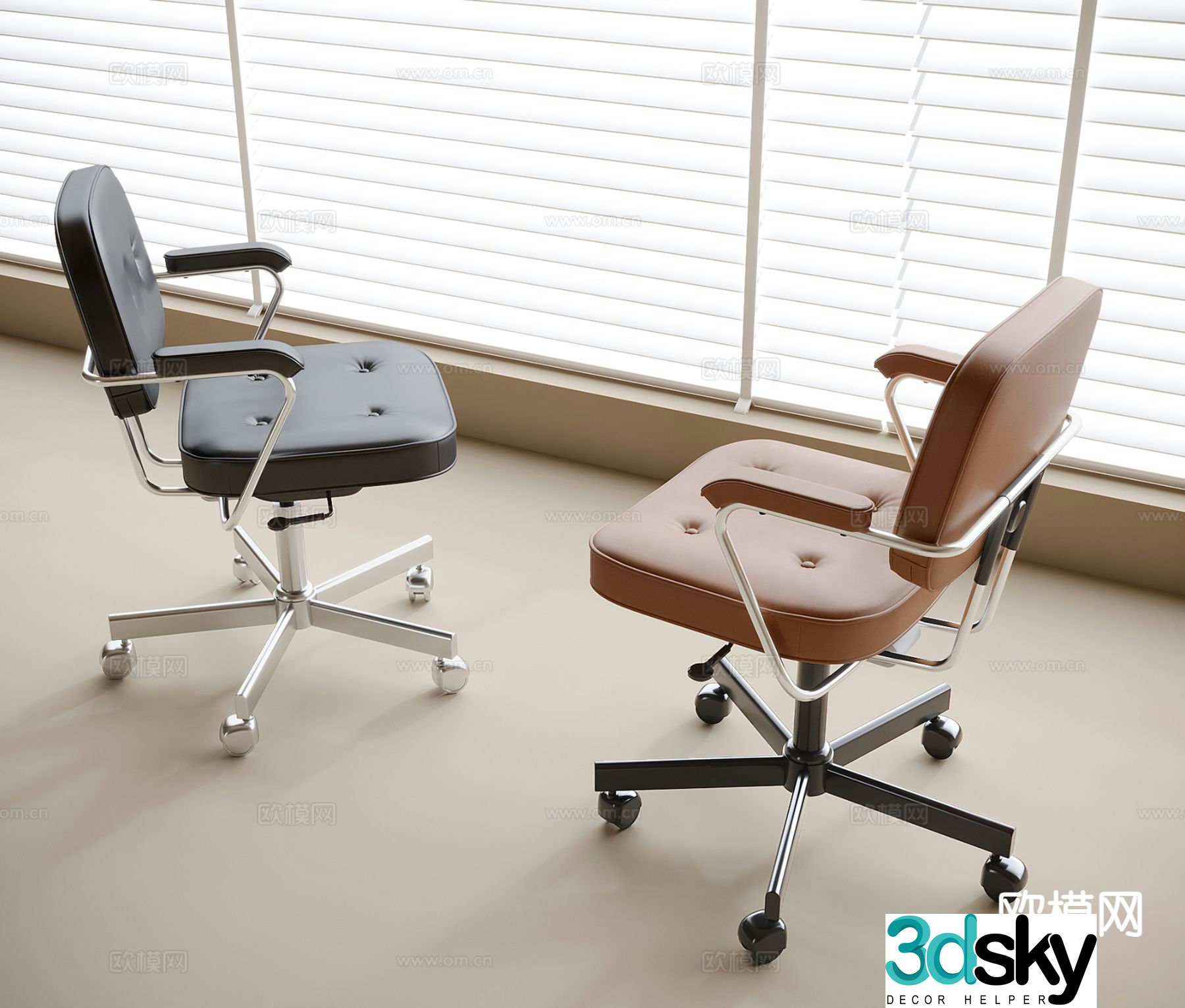 Modern office chair swivel chair conference chair 3d model