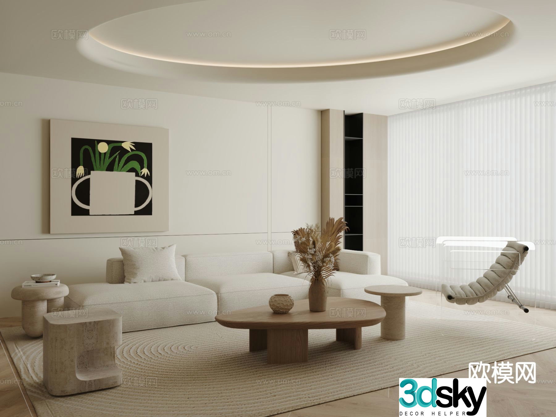 Wabi Sabi modular sofa 3d model