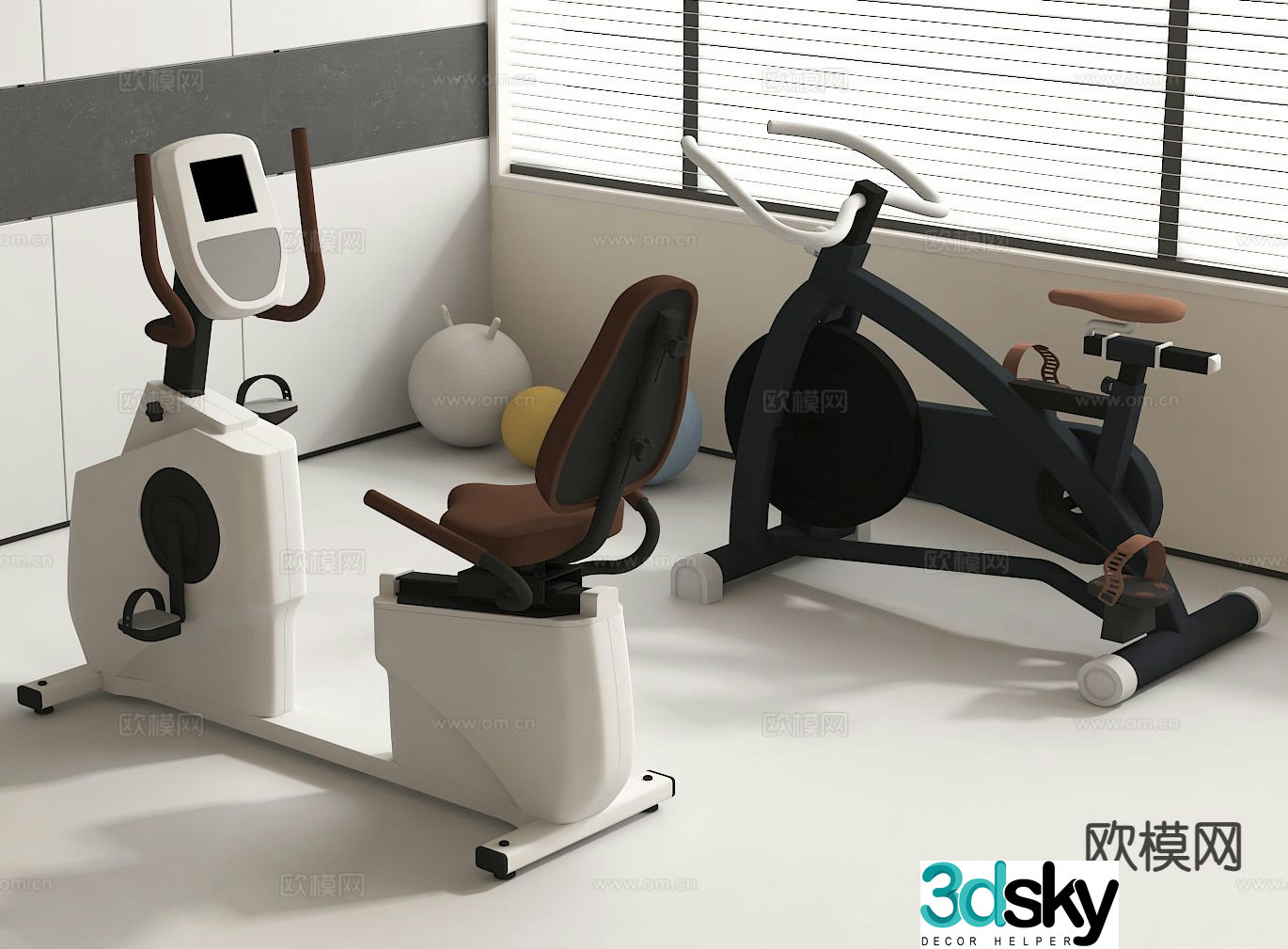 Fitness equipment treadmill 3d model