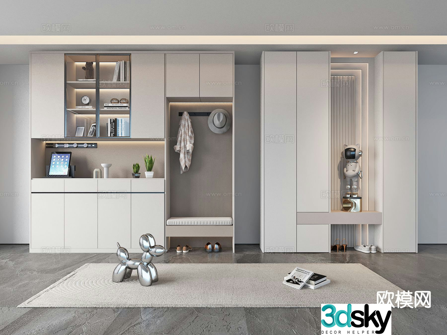 Entry shoe cabinet Entrance shoe cabinet 3D model