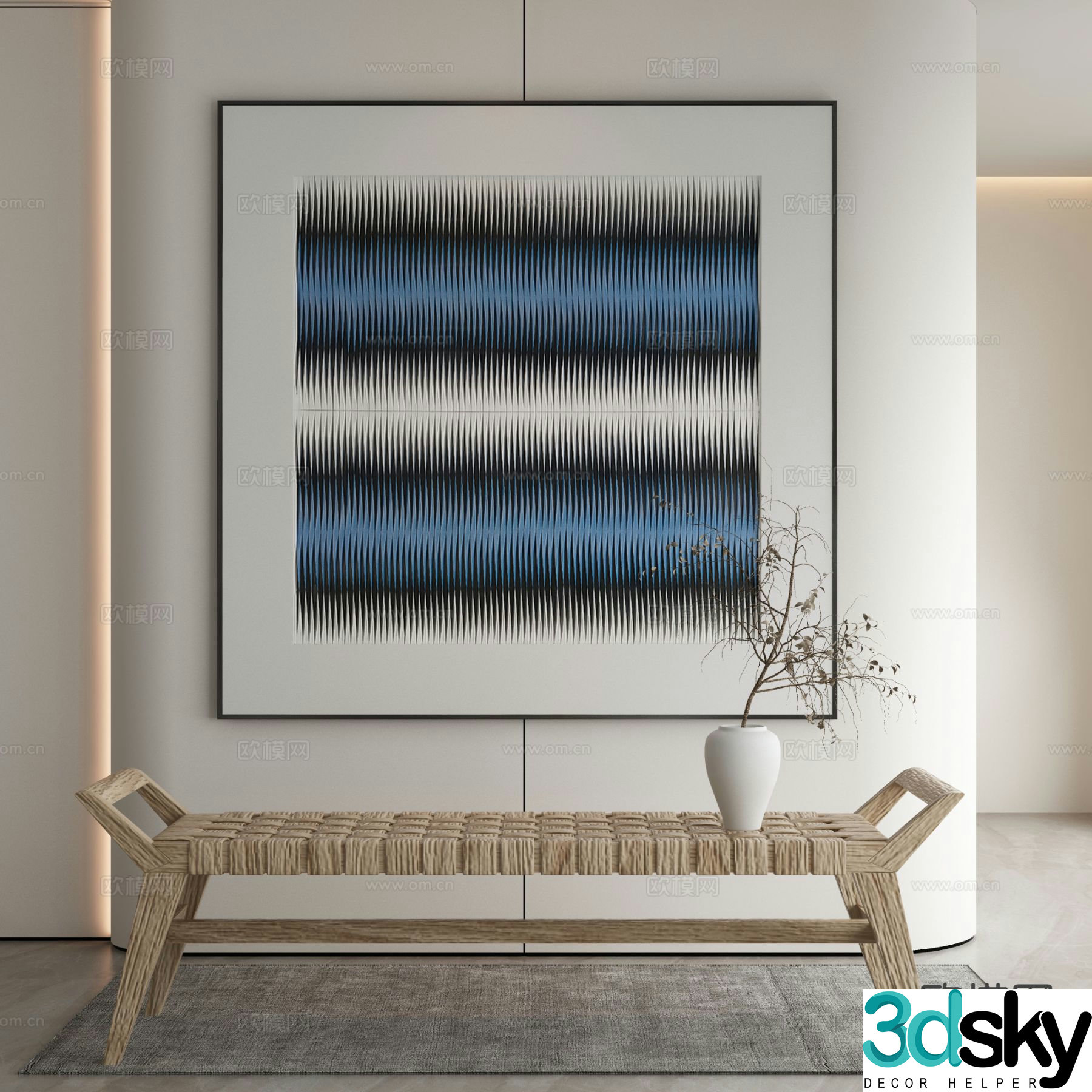 Decorative painting art painting hanging painting 3d model