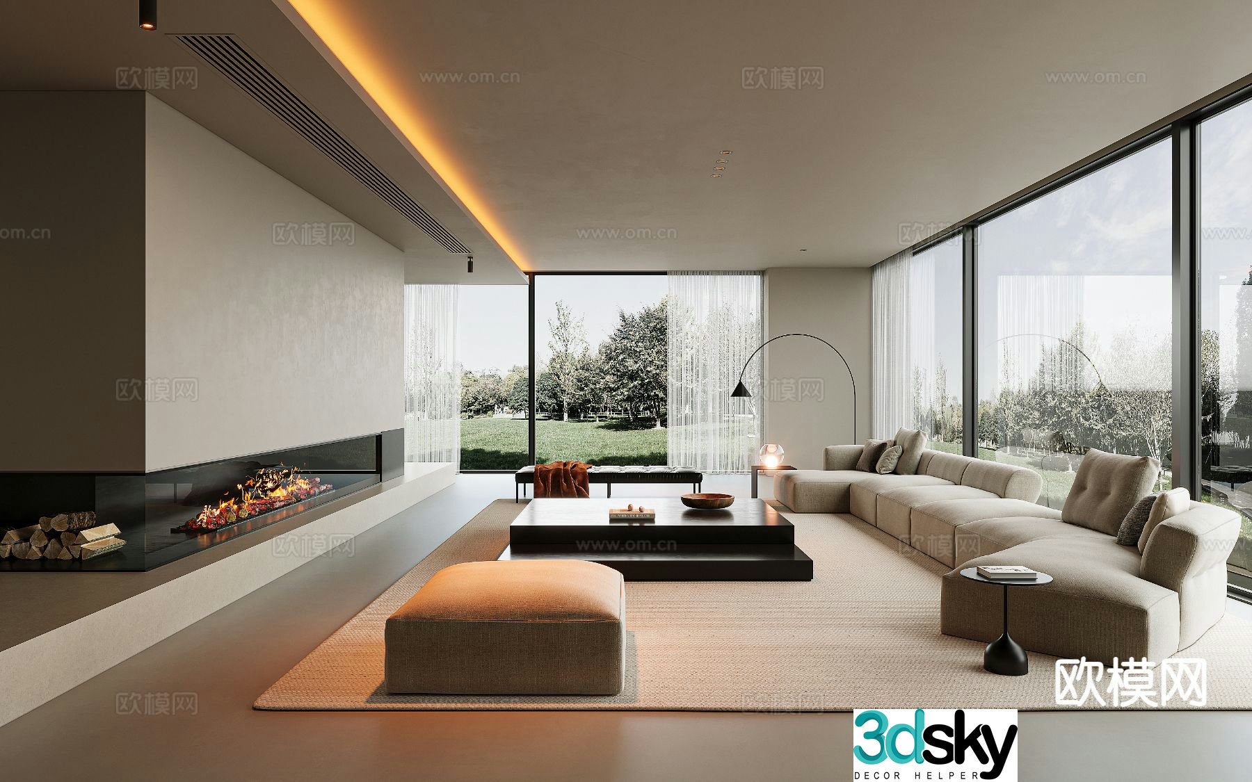 Italian living room 3d model