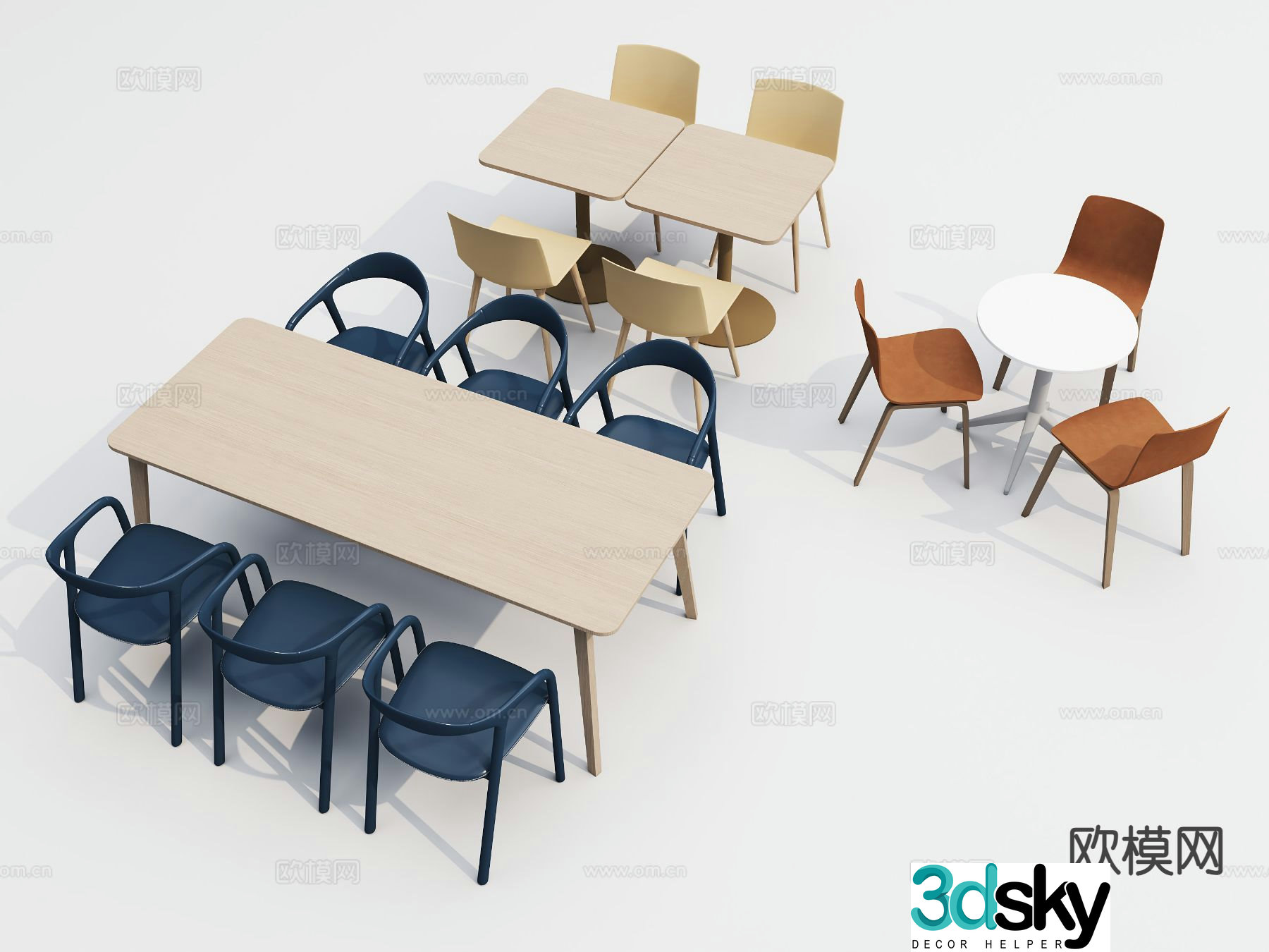Leisure tables and chairs Negotiation tables and chairs 3d model