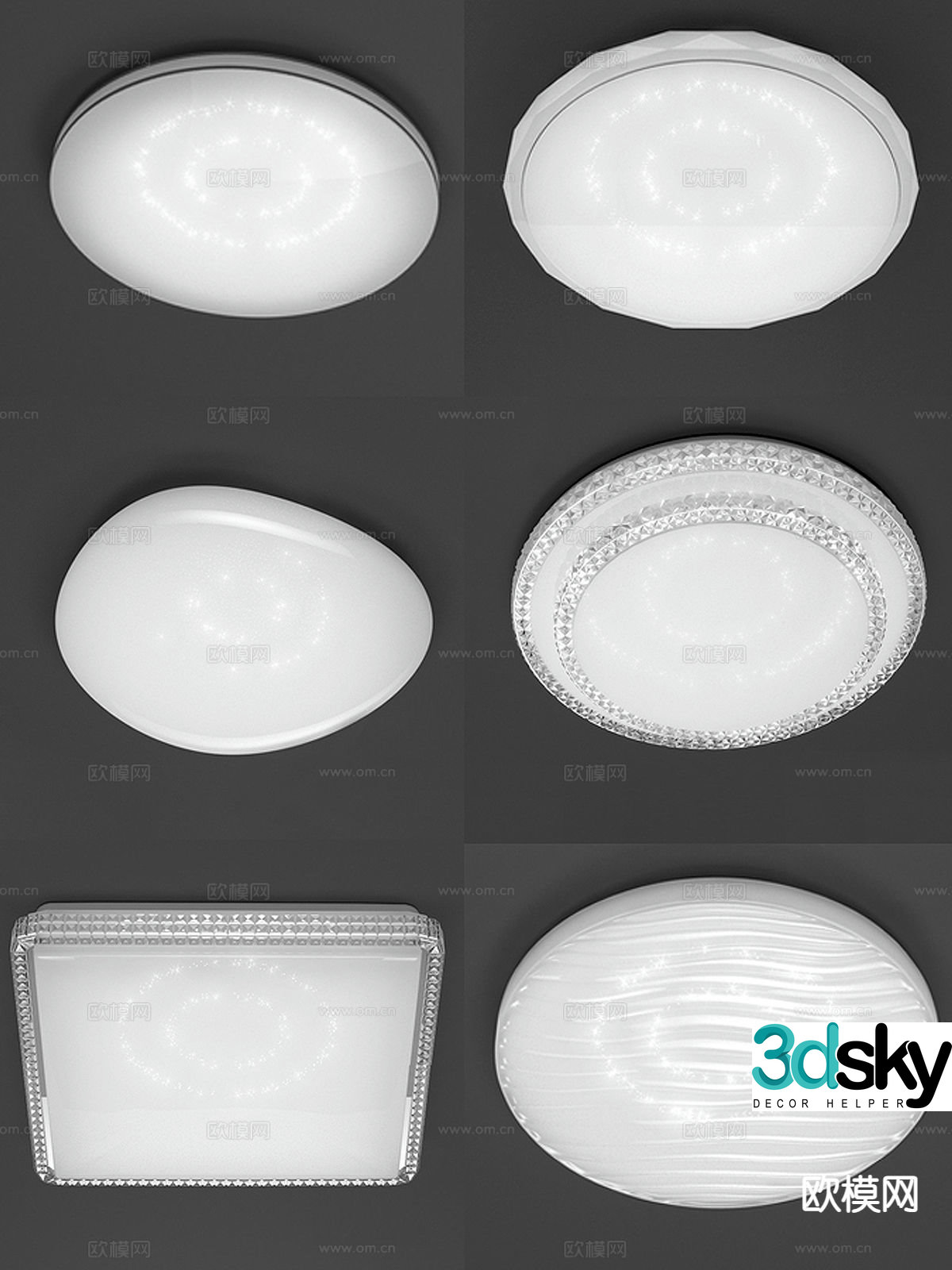 Light luxury ceiling lamp bedroom lamp living room lamp 3d model