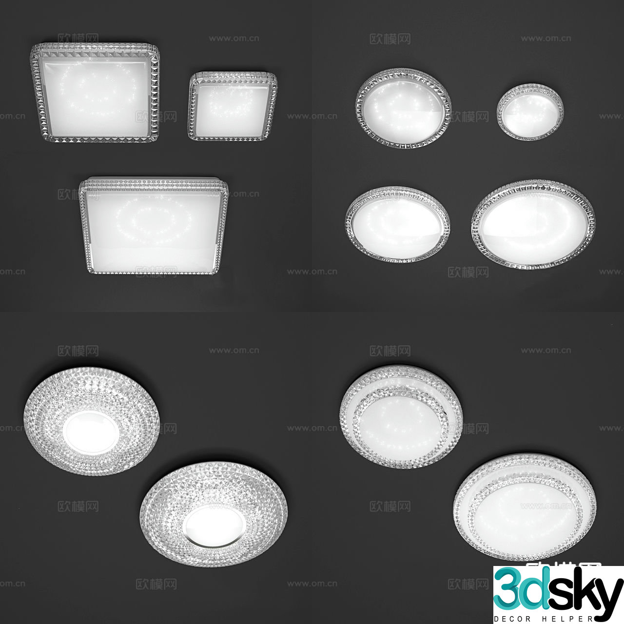 Light luxury ceiling lamp bedroom lamp living room lamp 3d model