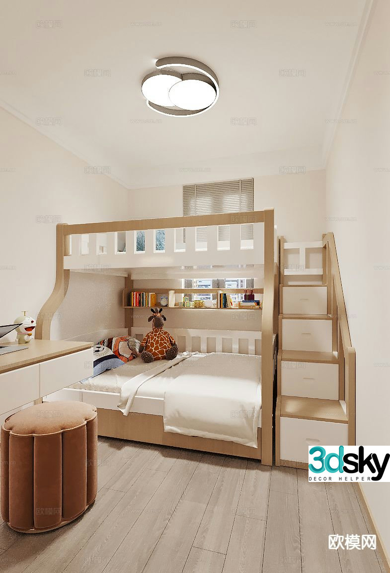 Modern children’s room children’s room 3d model