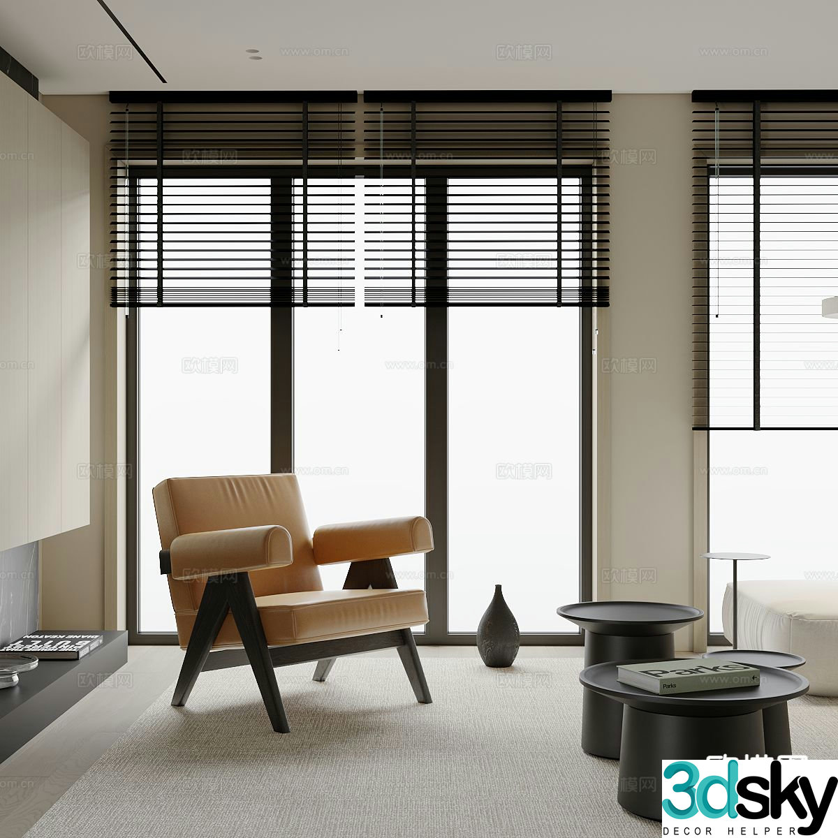 Modern lounge chair armchair 3d model