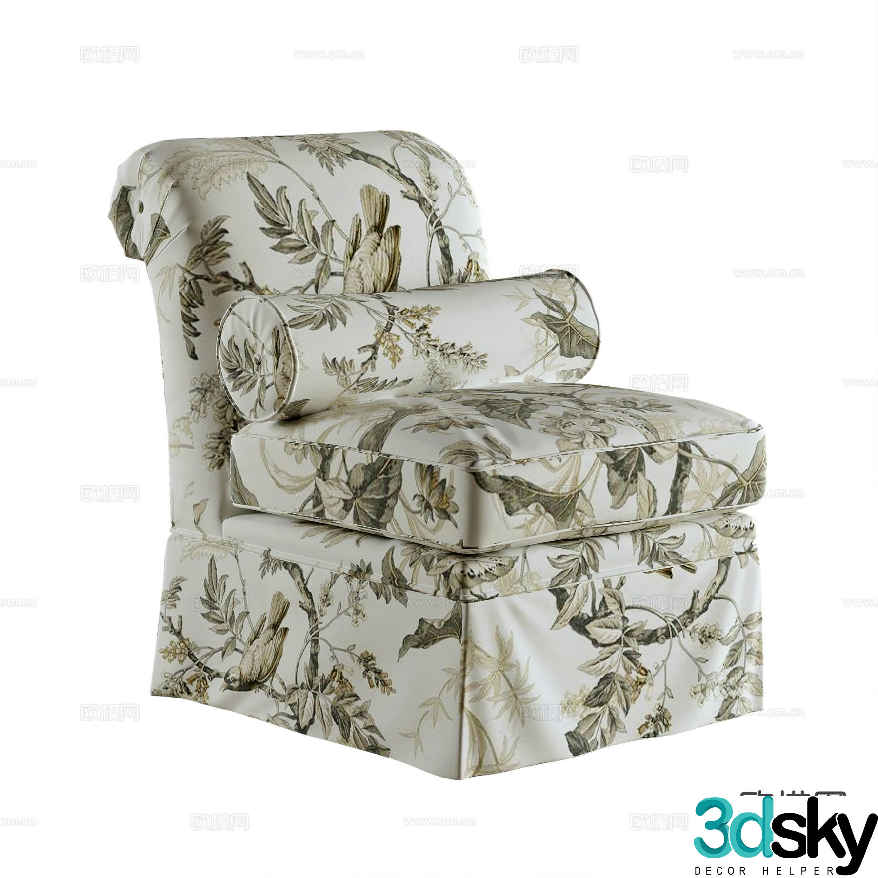 American single sofa 3d model