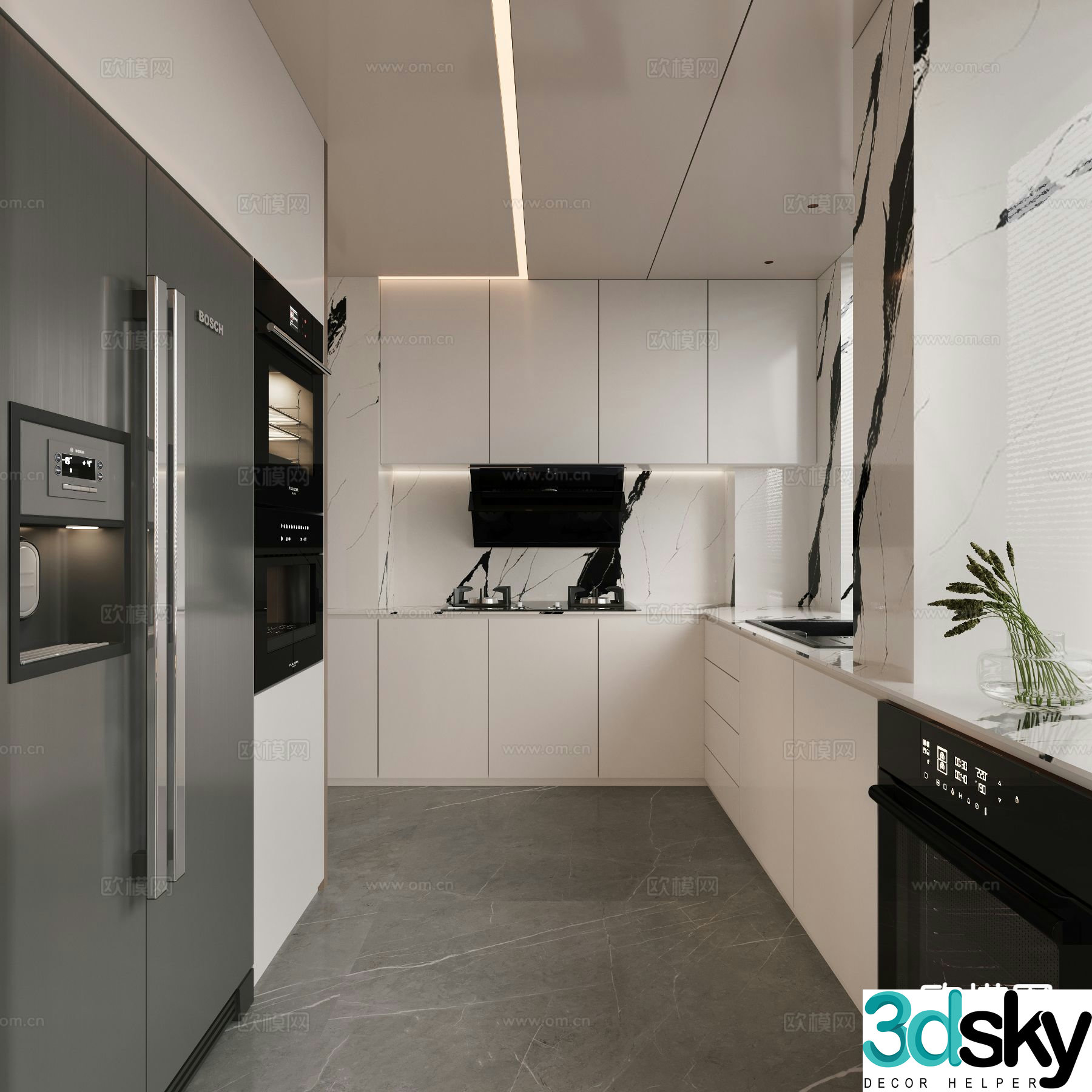 Modern kitchen 3d model