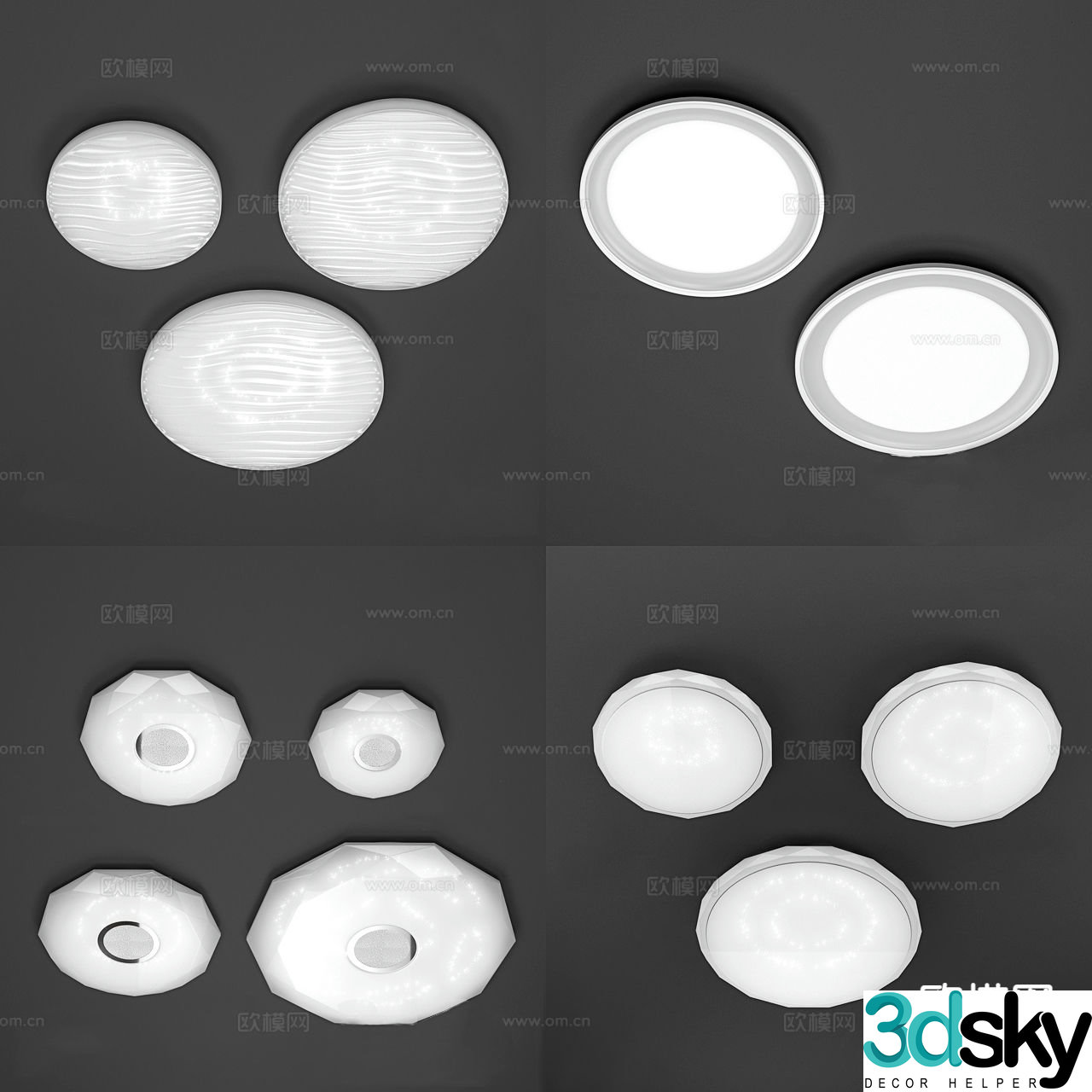 Light luxury ceiling lamp living room lamp bedroom lamp 3D model