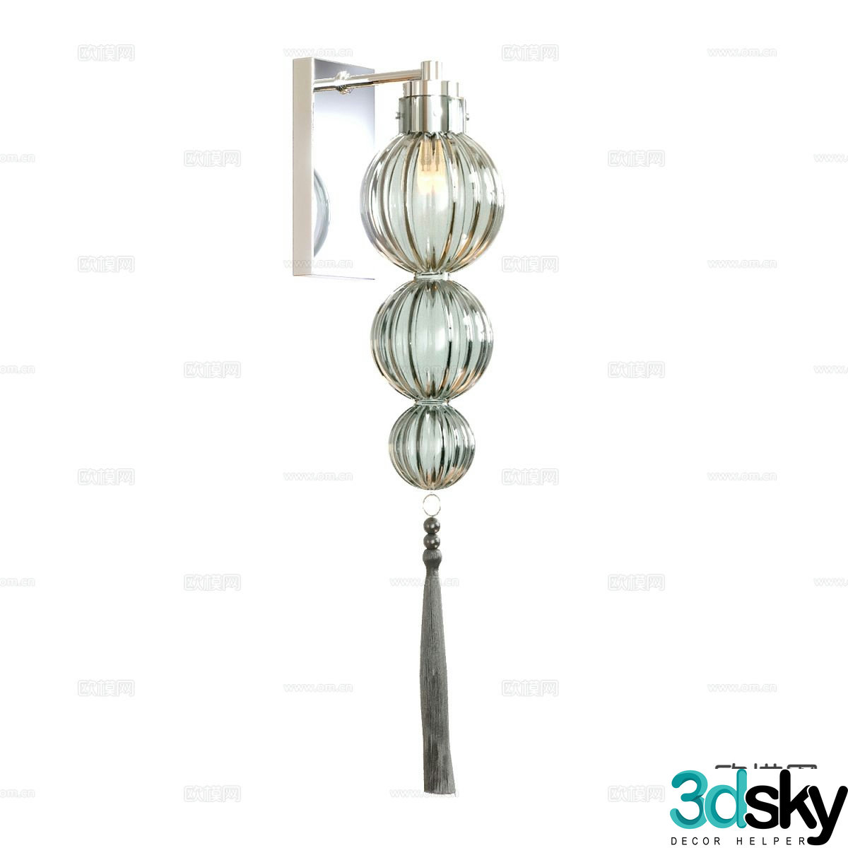 Glass wall light 3d model