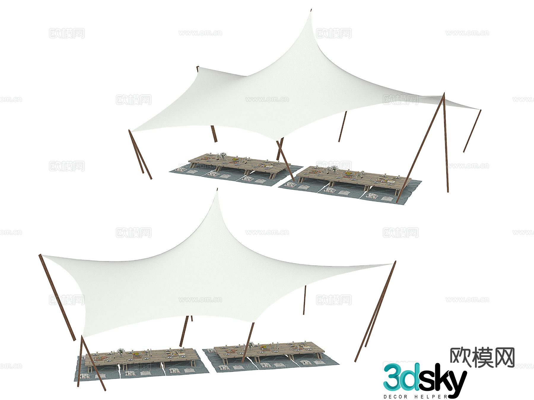 Canopy outdoor tent 3d model