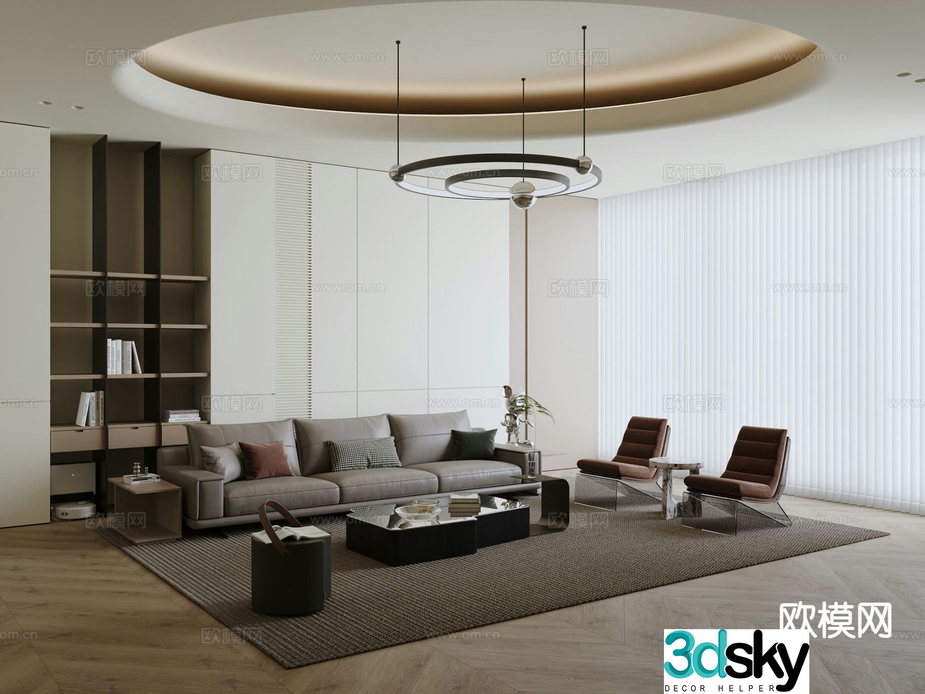 Modern sectional sofa 3d model