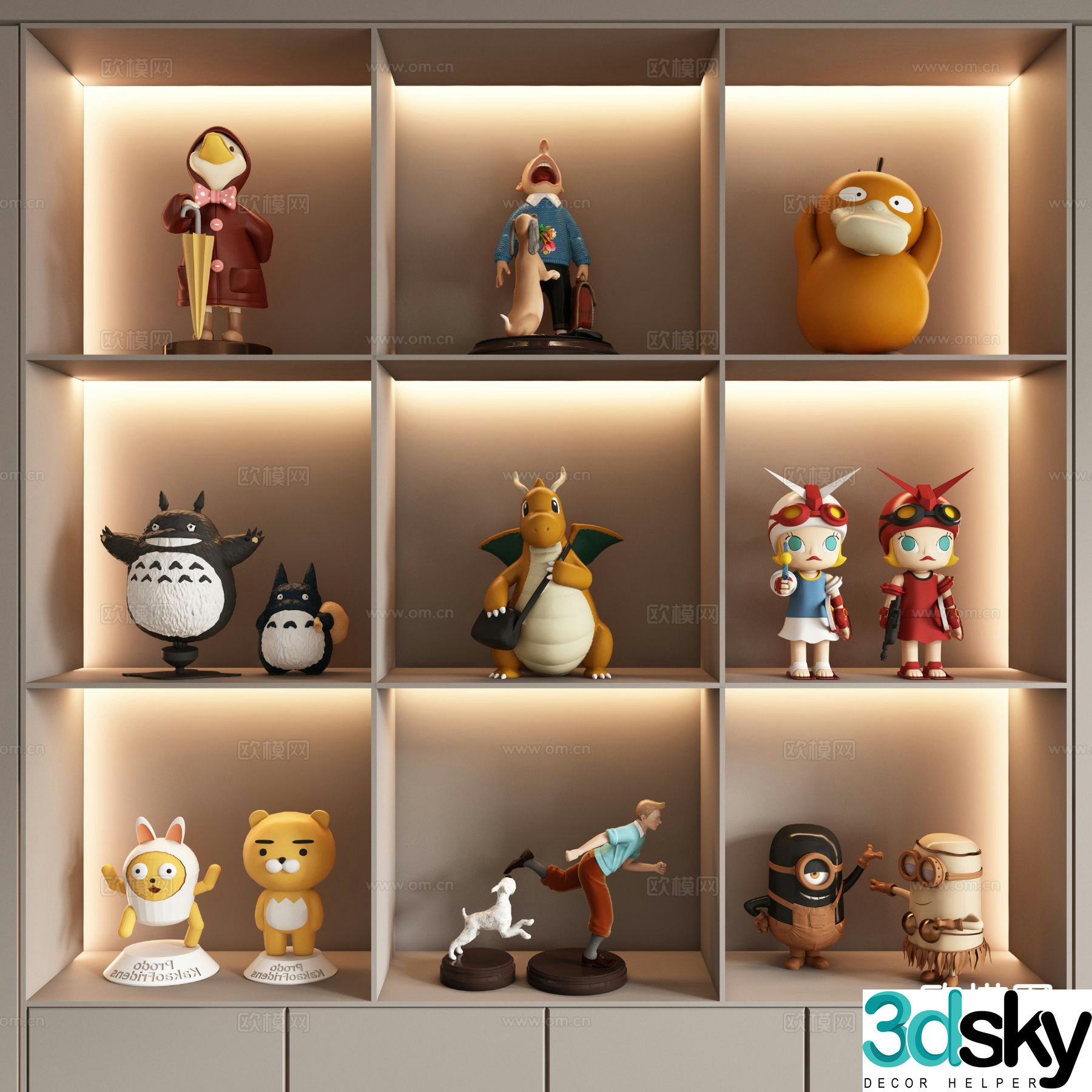Children’s Dolls Trendy Toys Cartoon Ornaments 3D Model