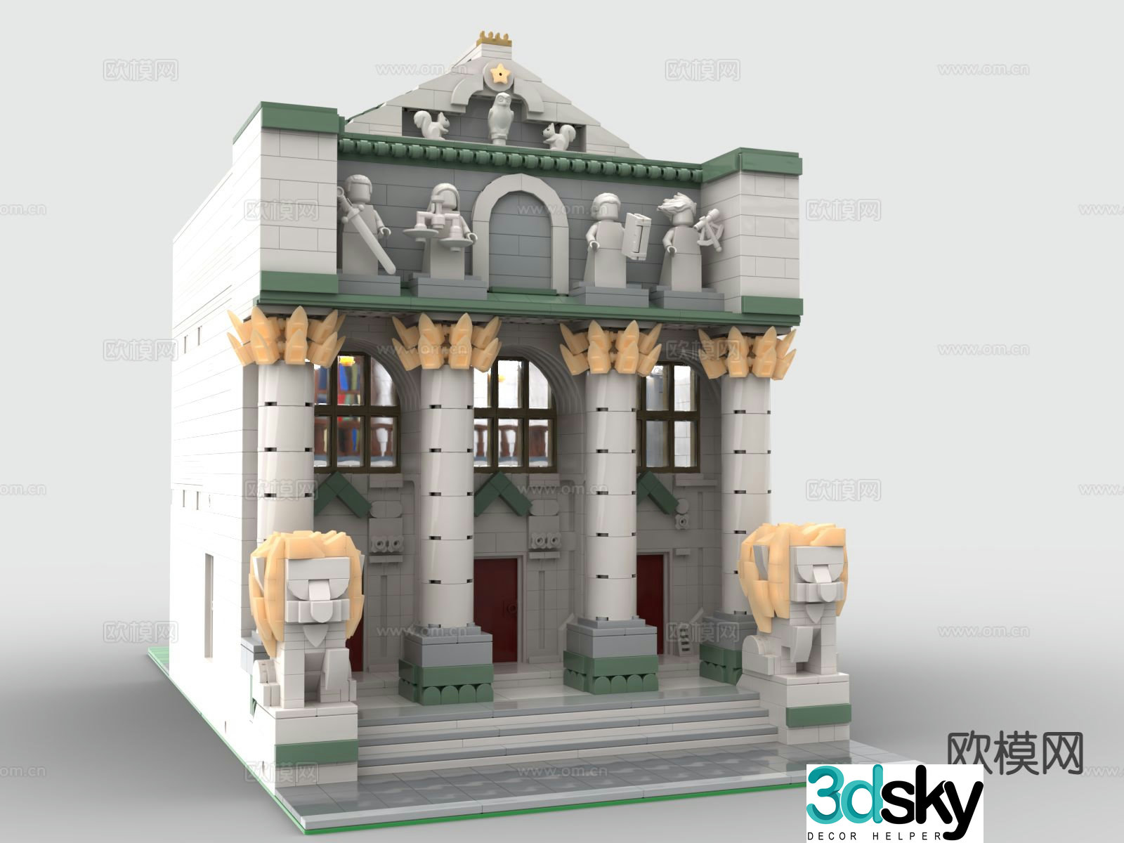 LEGO building block toys library building blocks 3d model