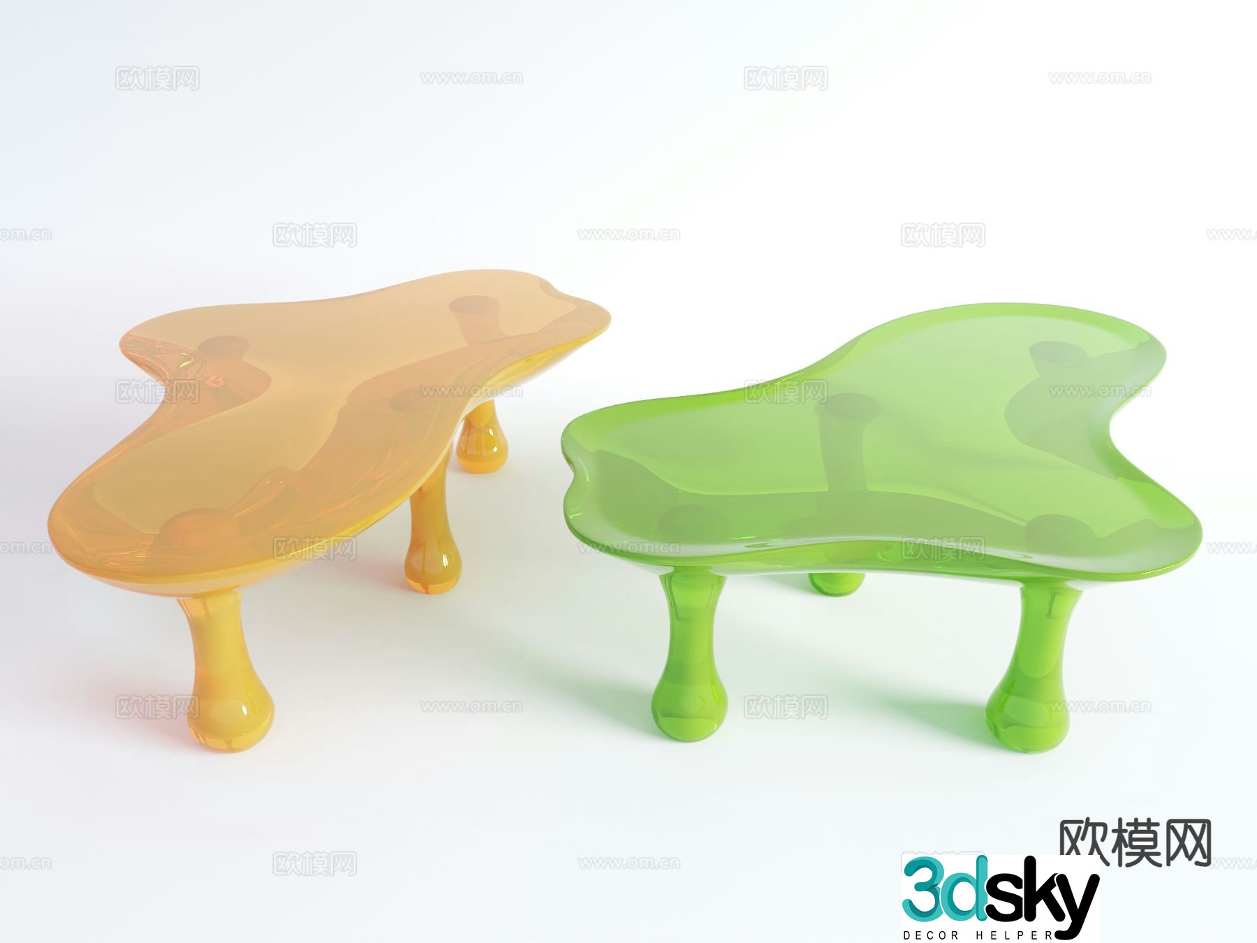 Modern special-shaped coffee table 3d model
